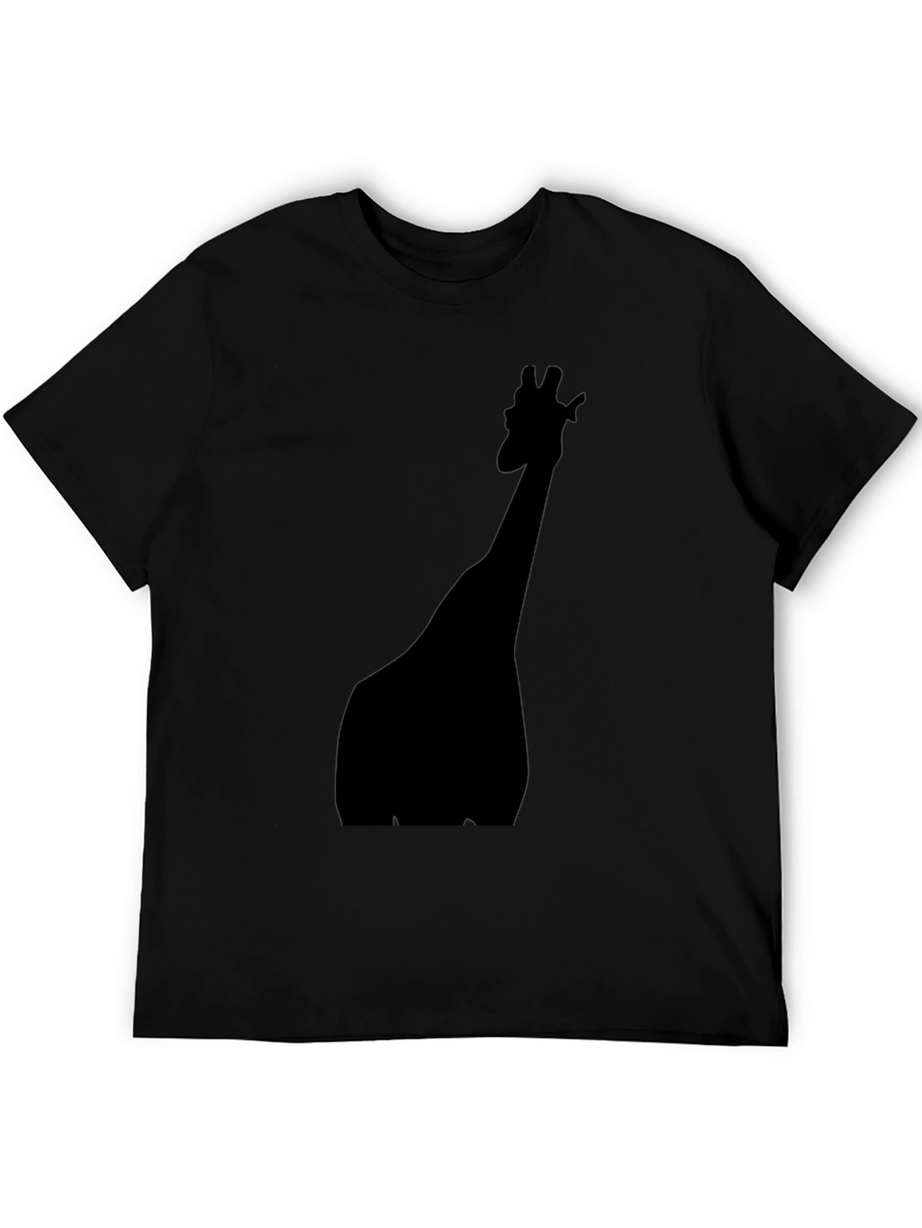 Giraffe Silhouette Black T-Shirt