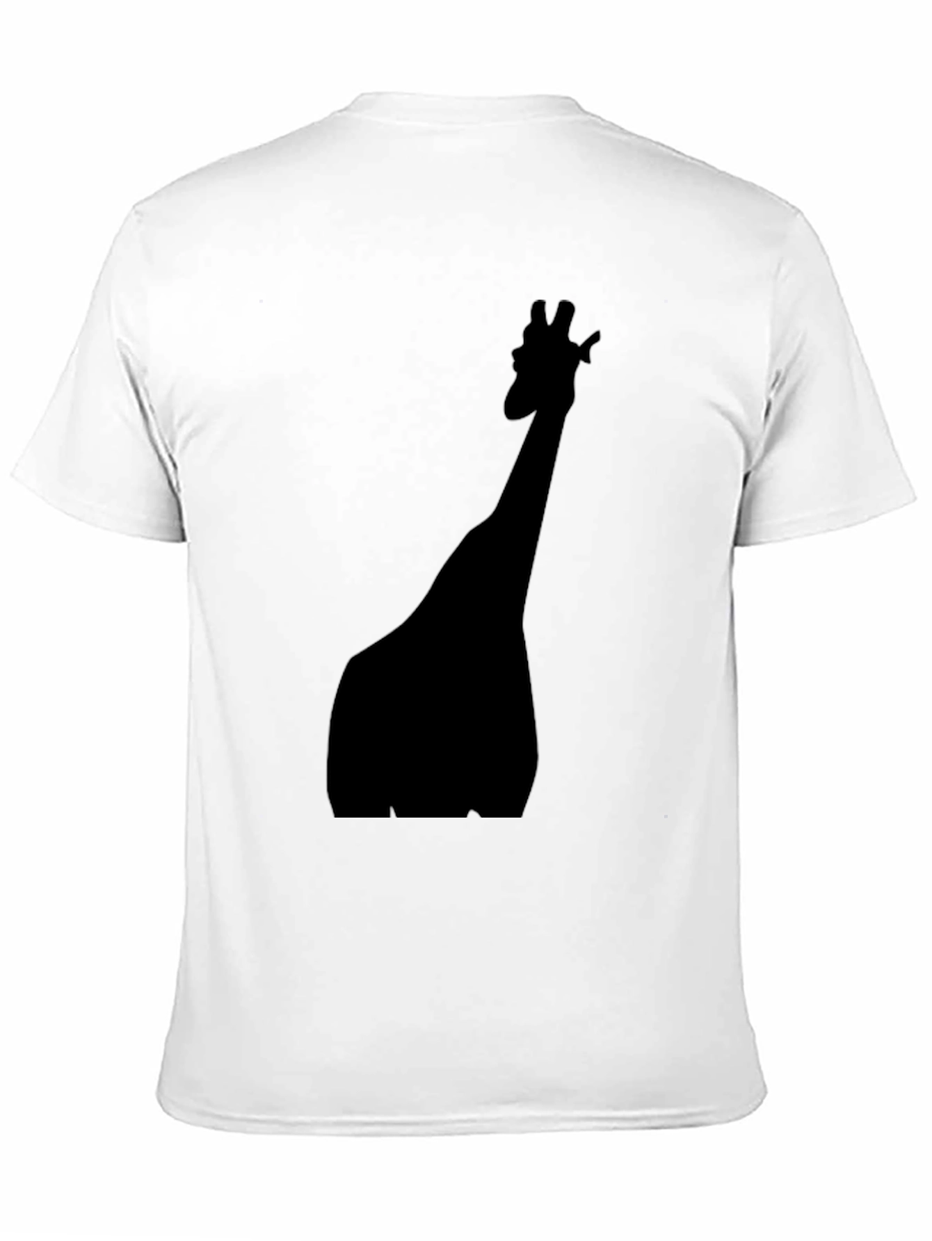 Giraffe Silhouette Black T-Shirt