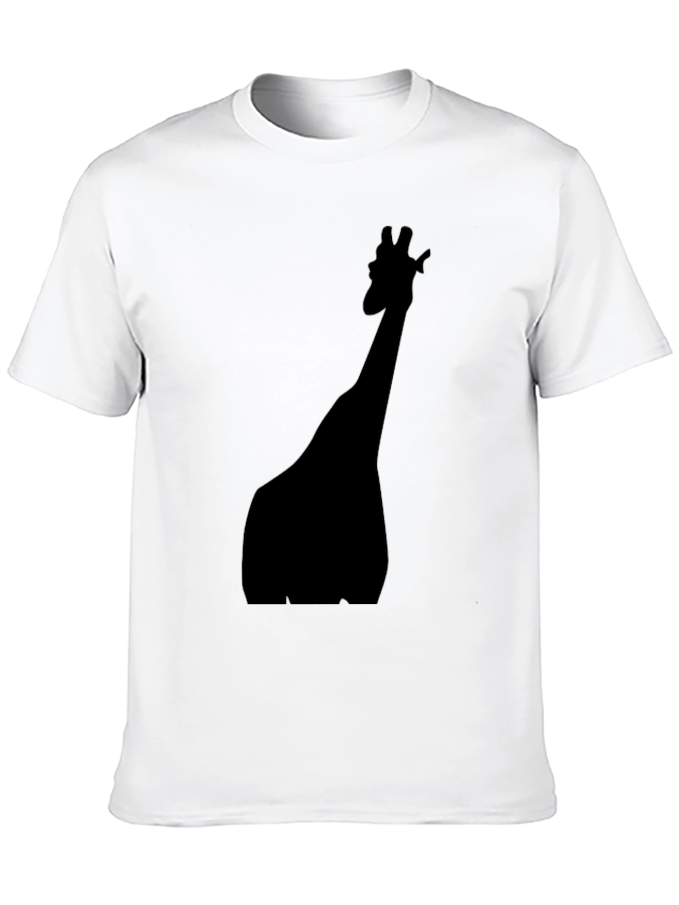 Giraffe Silhouette Black T-Shirt