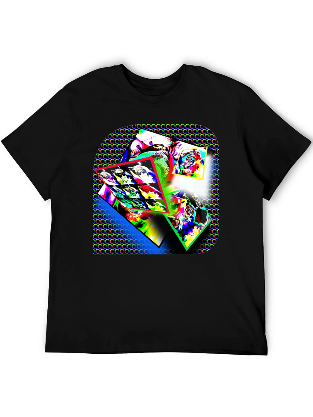 Abstract Art Graphic Print Black T-Shirt
