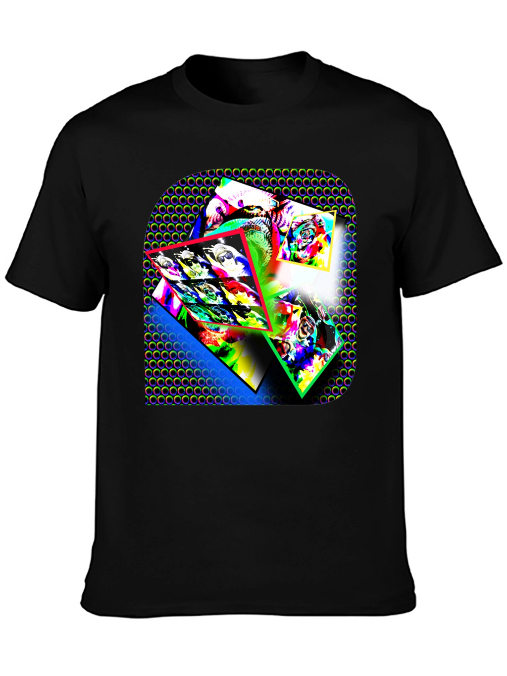 Abstract Art Graphic Print Black T-Shirt