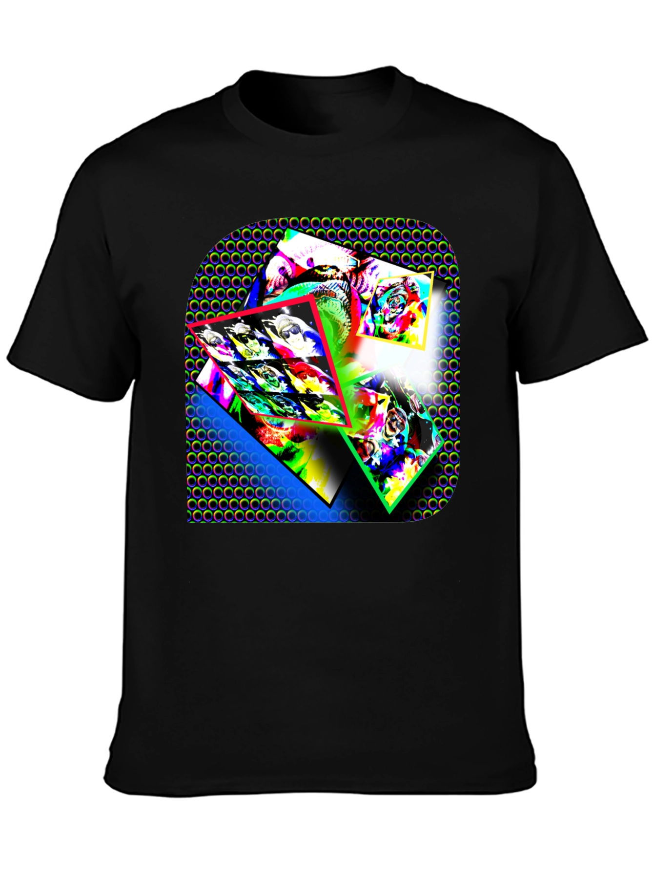 Abstract Art Graphic Print Black T-Shirt