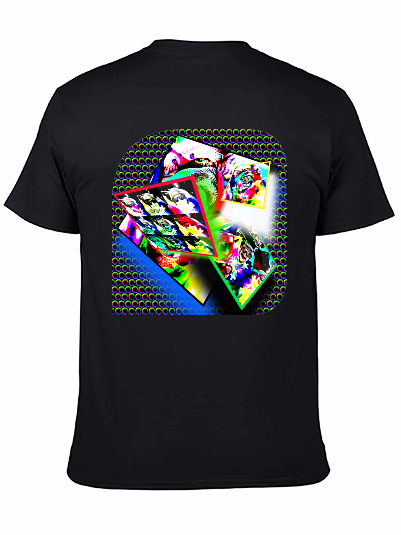 Abstract Art Graphic Print Black T-Shirt