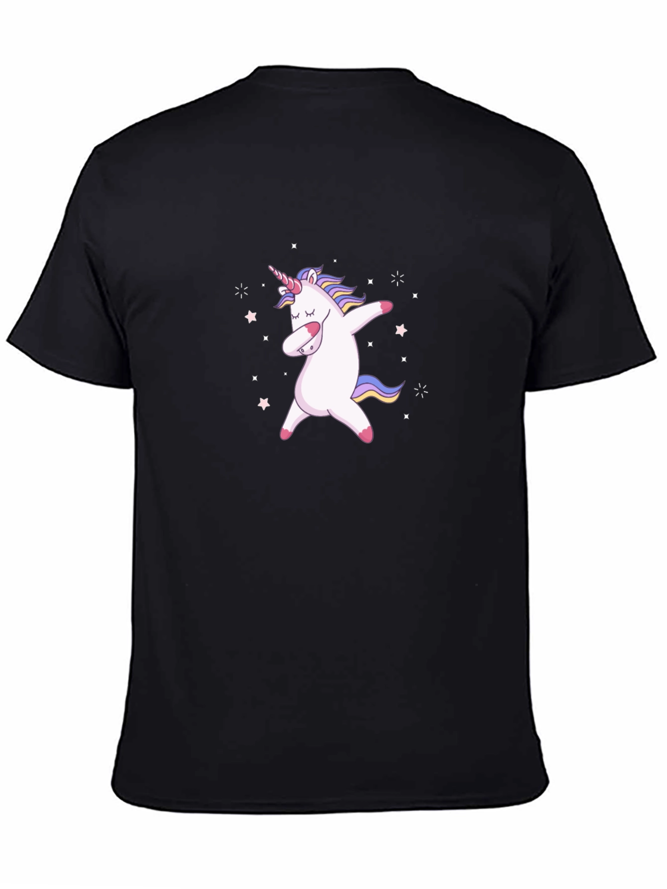 Dabbing Unicorn Graphic Tee - Mens Black T-Shirt