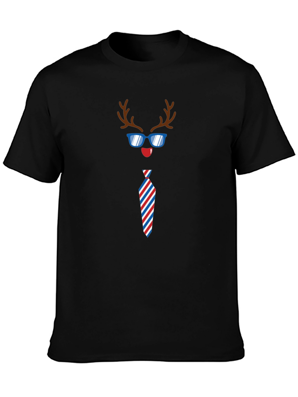 Funny Reindeer Tie Holiday T-Shirt