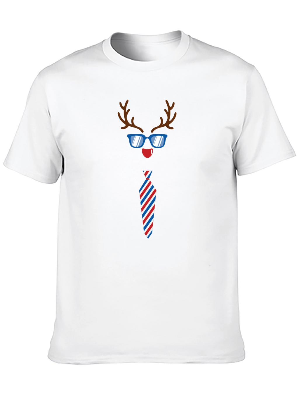 Funny Reindeer Tie Holiday T-Shirt