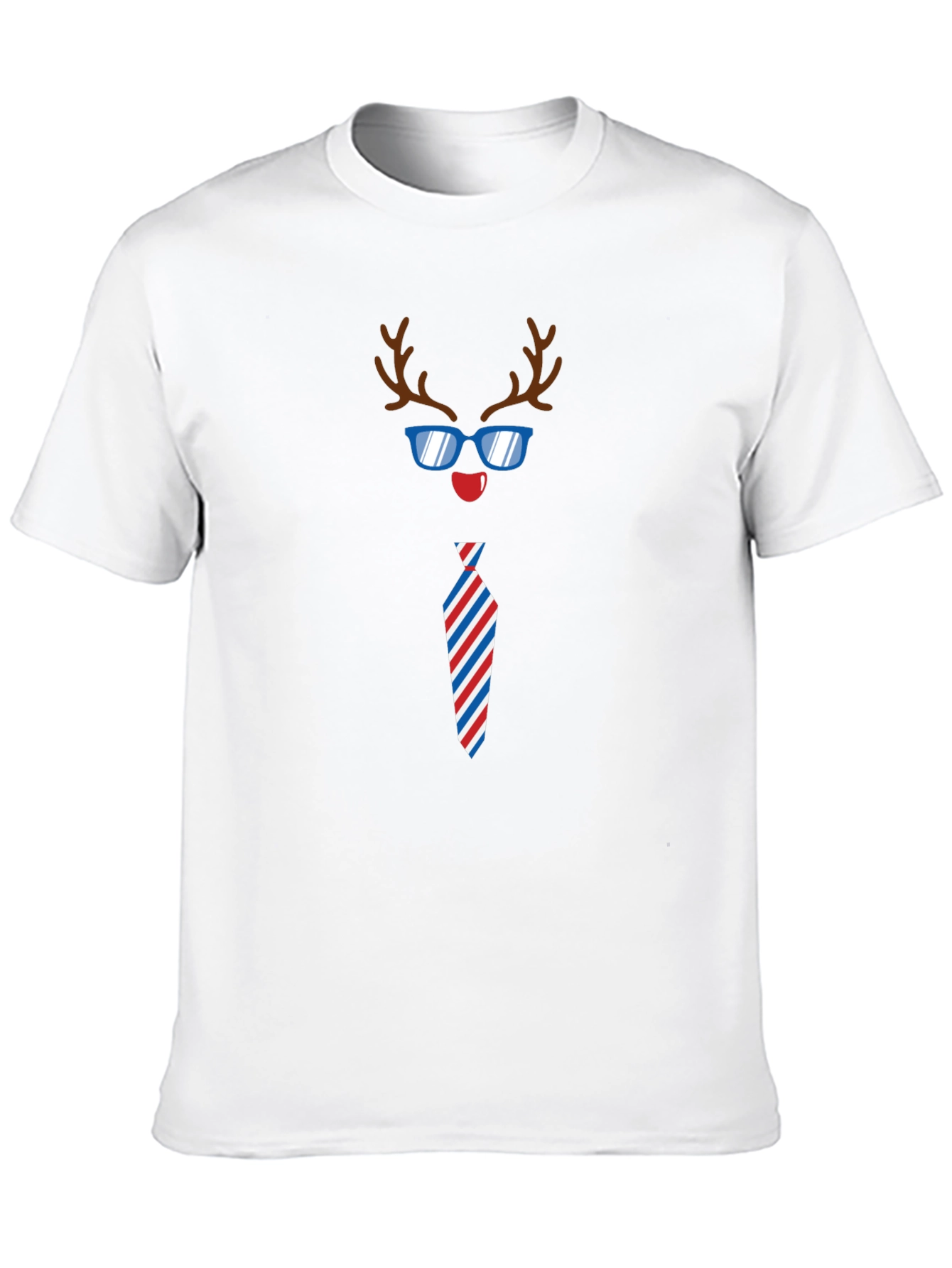 Funny Reindeer Tie Holiday T-Shirt