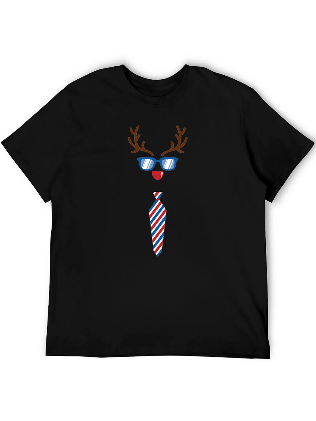 Funny Reindeer Tie Holiday T-Shirt