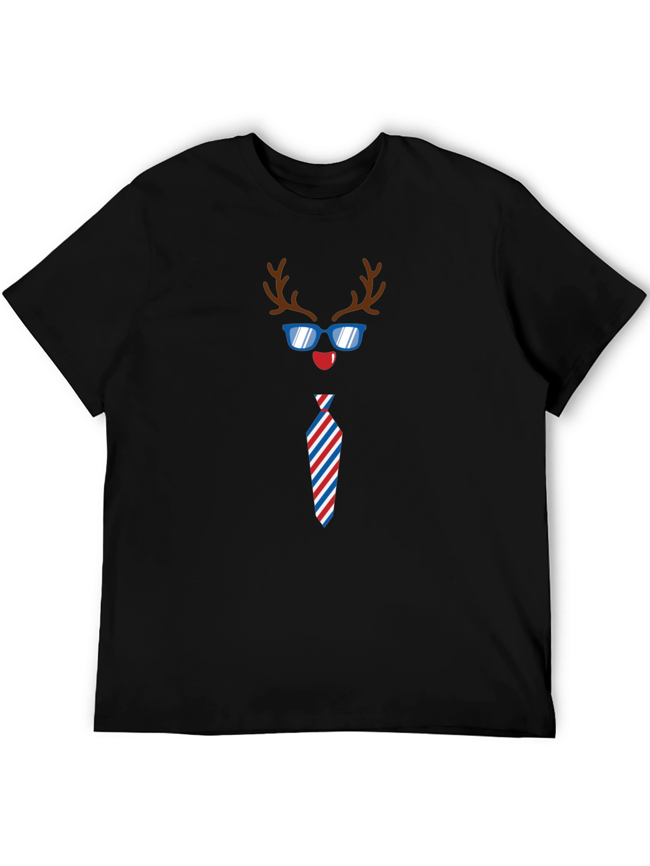 Funny Reindeer Tie Holiday T-Shirt