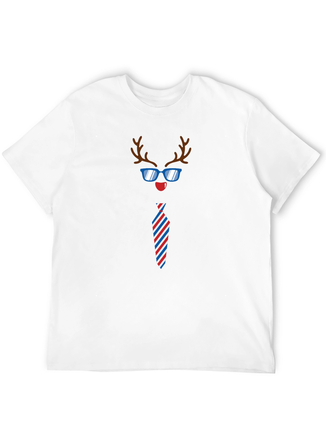 Funny Reindeer Tie Holiday T-Shirt