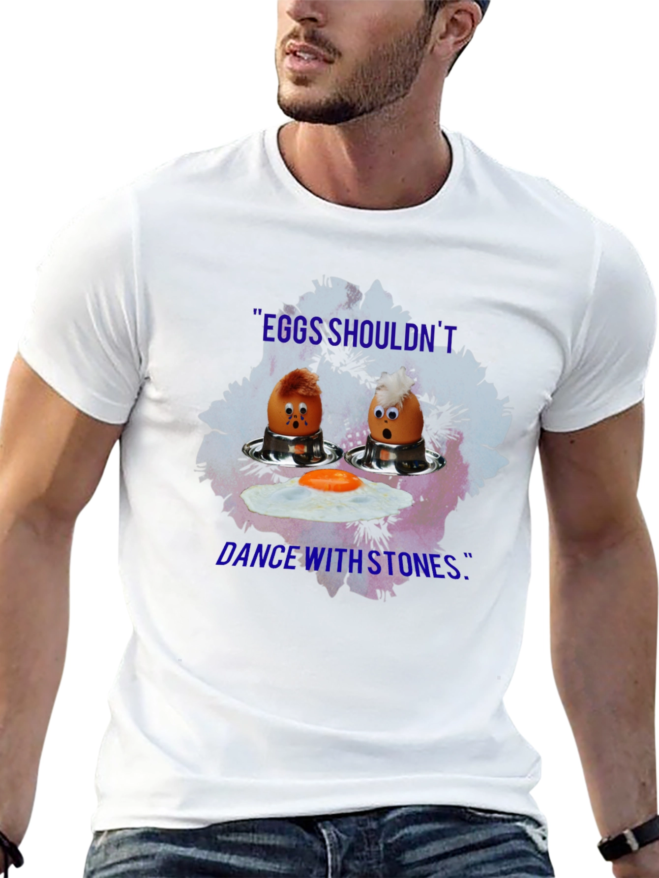 Eggs Dance With Stones Black T-Shirt