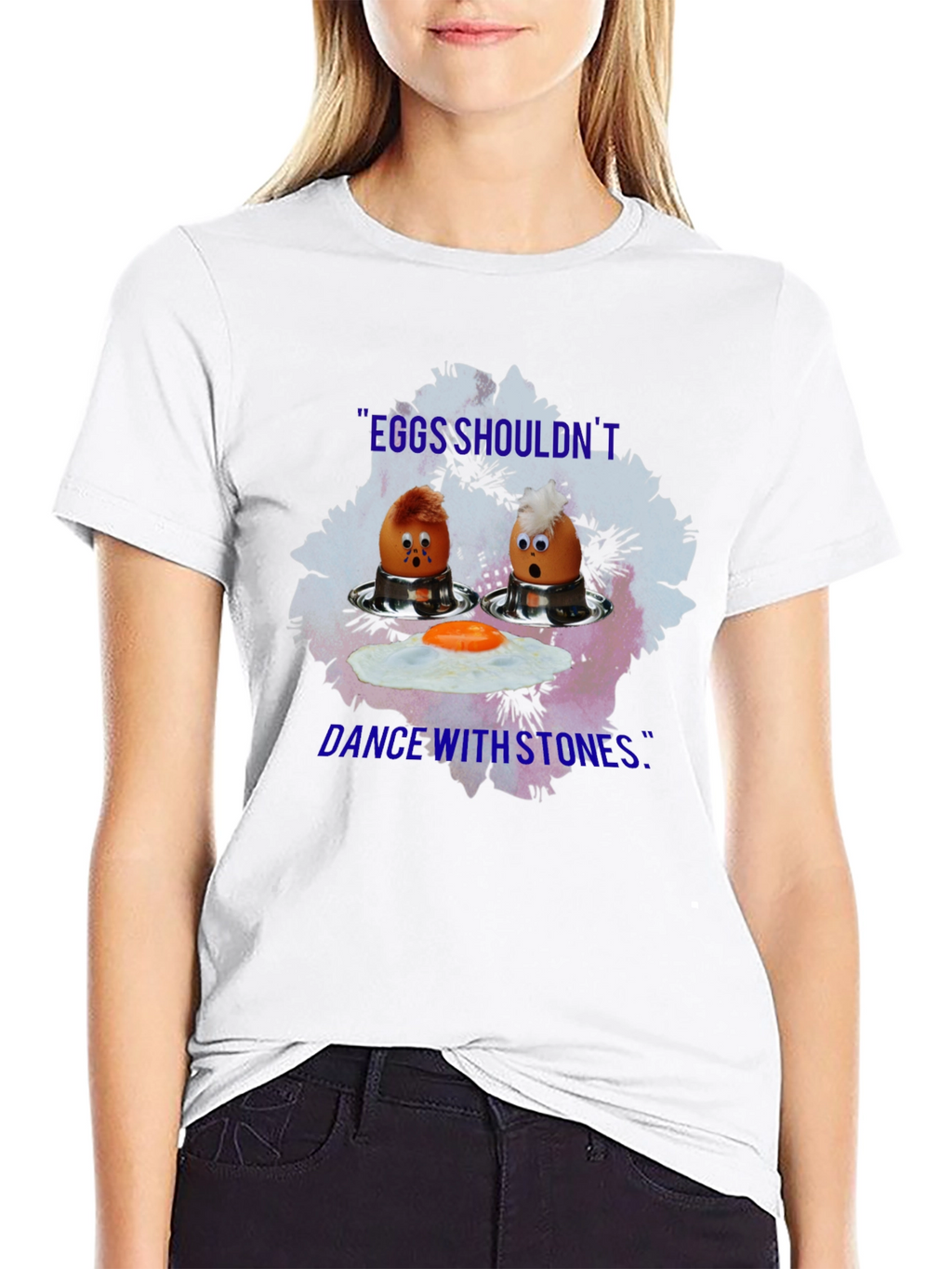 Eggs Dance With Stones Black T-Shirt
