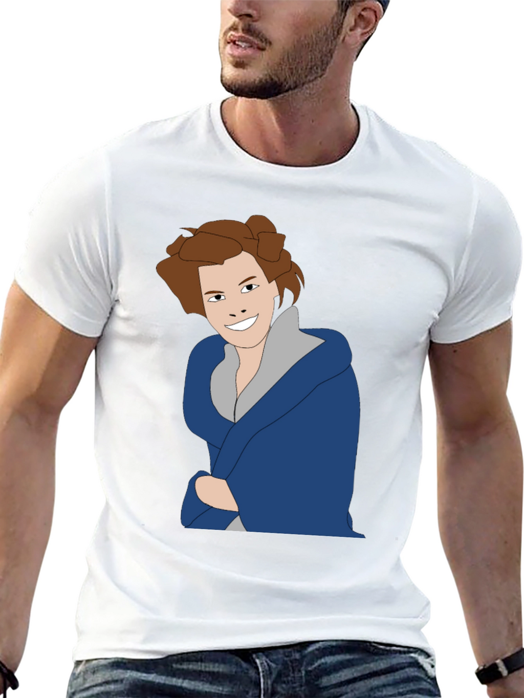 Cartoon Character Graphic Tee - Black