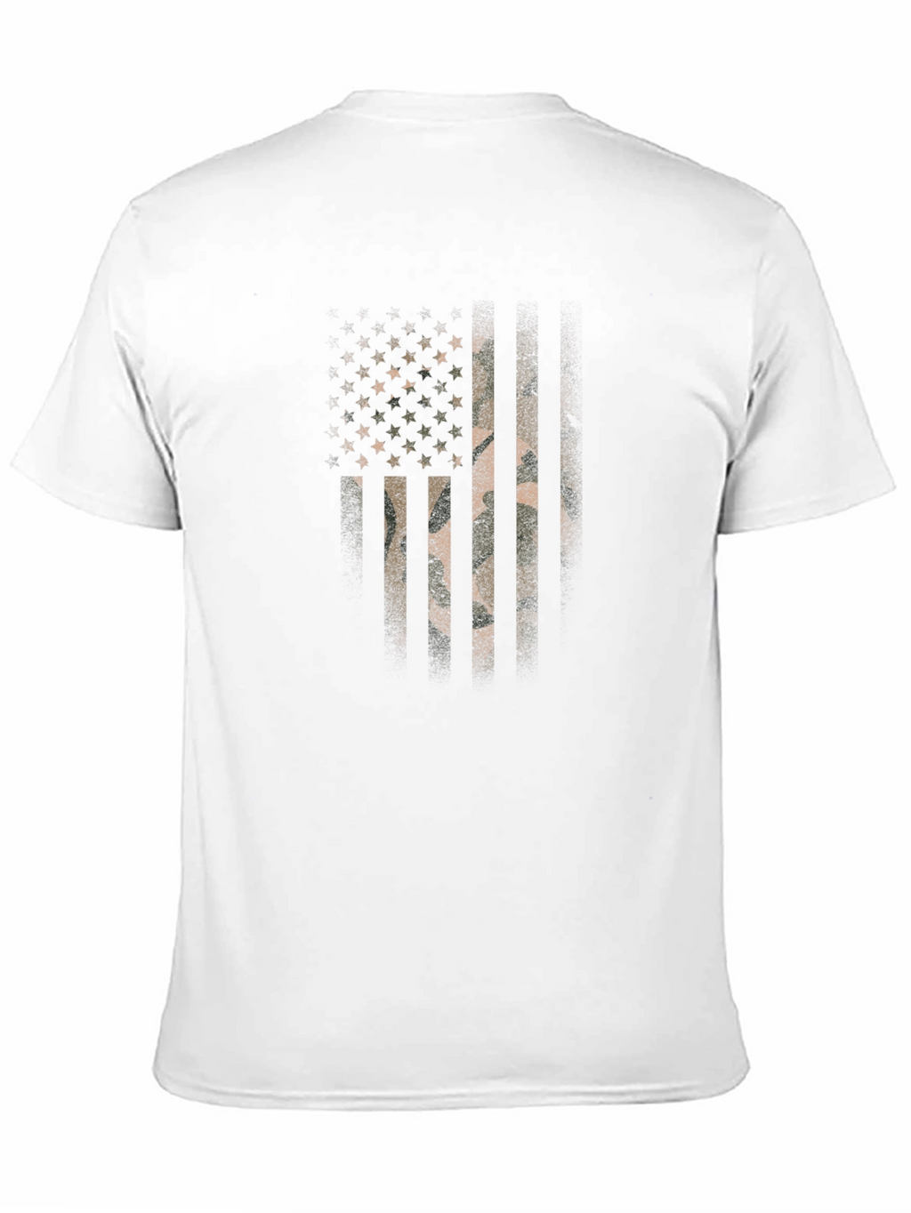 Camo American Flag Graphic Print T-Shirt