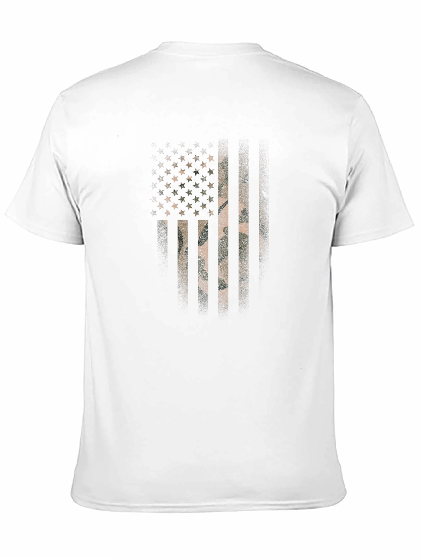 Camo American Flag Graphic Print T-Shirt