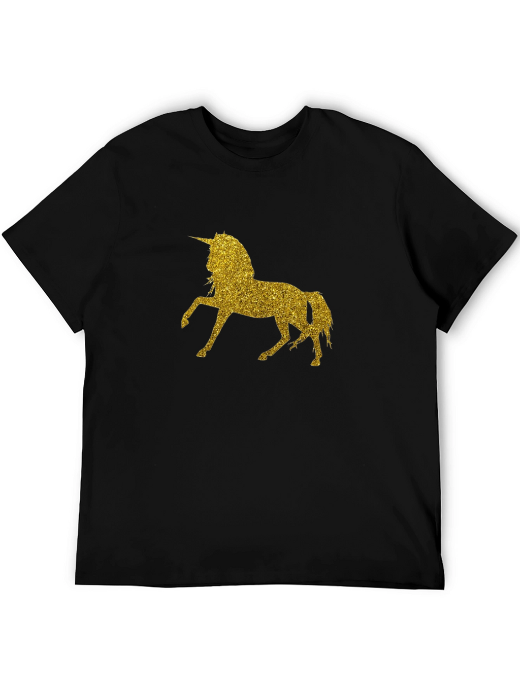 Glitter Unicorn Black T-Shirt