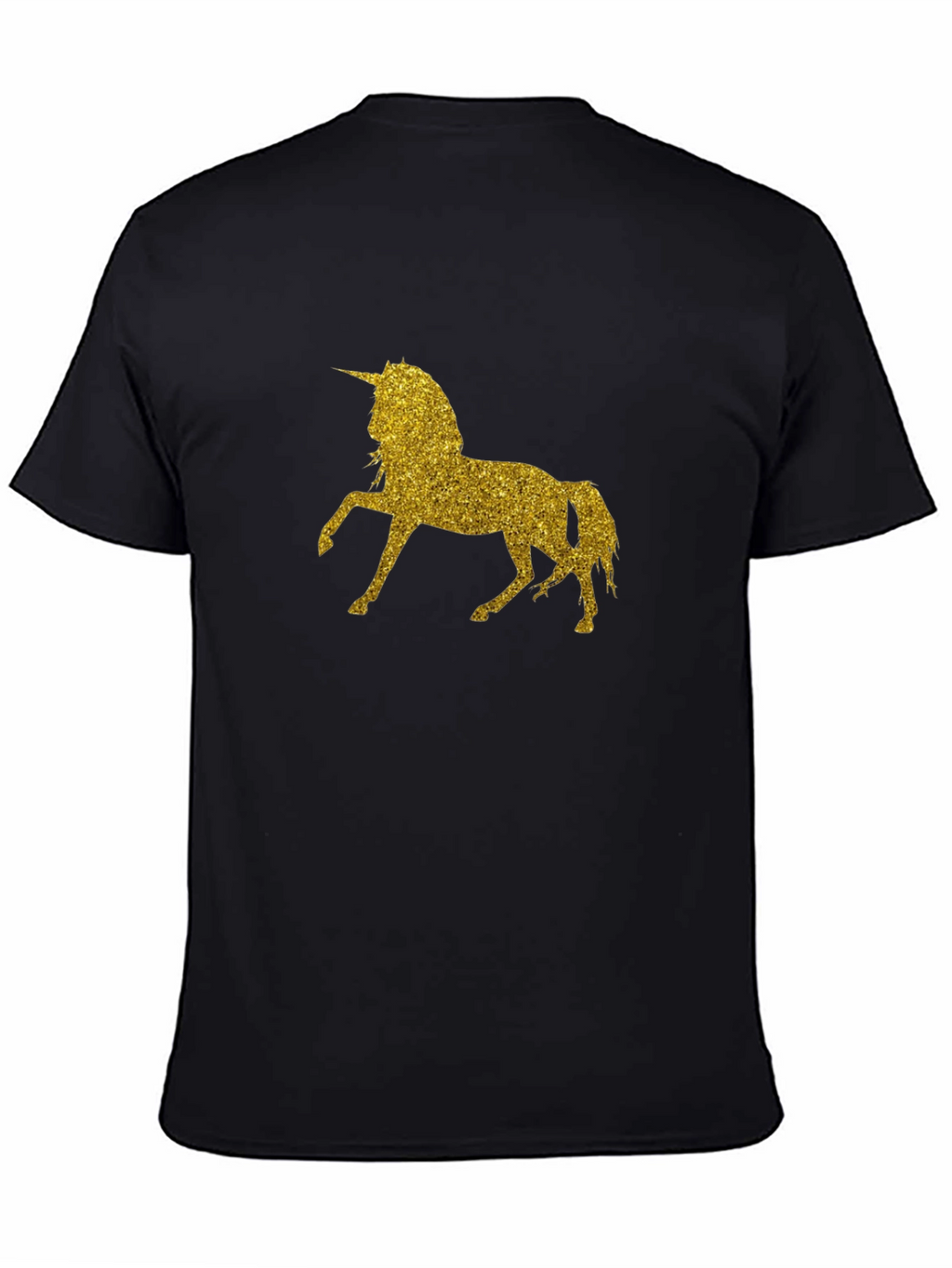 Glitter Unicorn Black T-Shirt