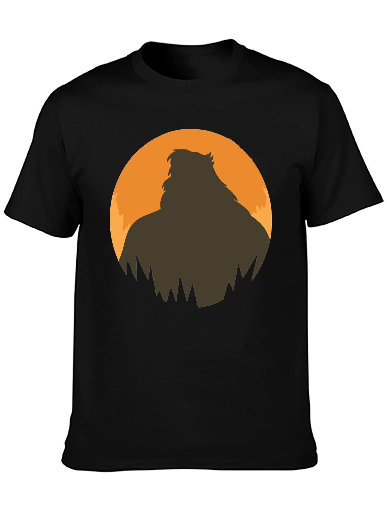 Bigfoot Silhouette Graphic Tee - Mens Black T-Shirt