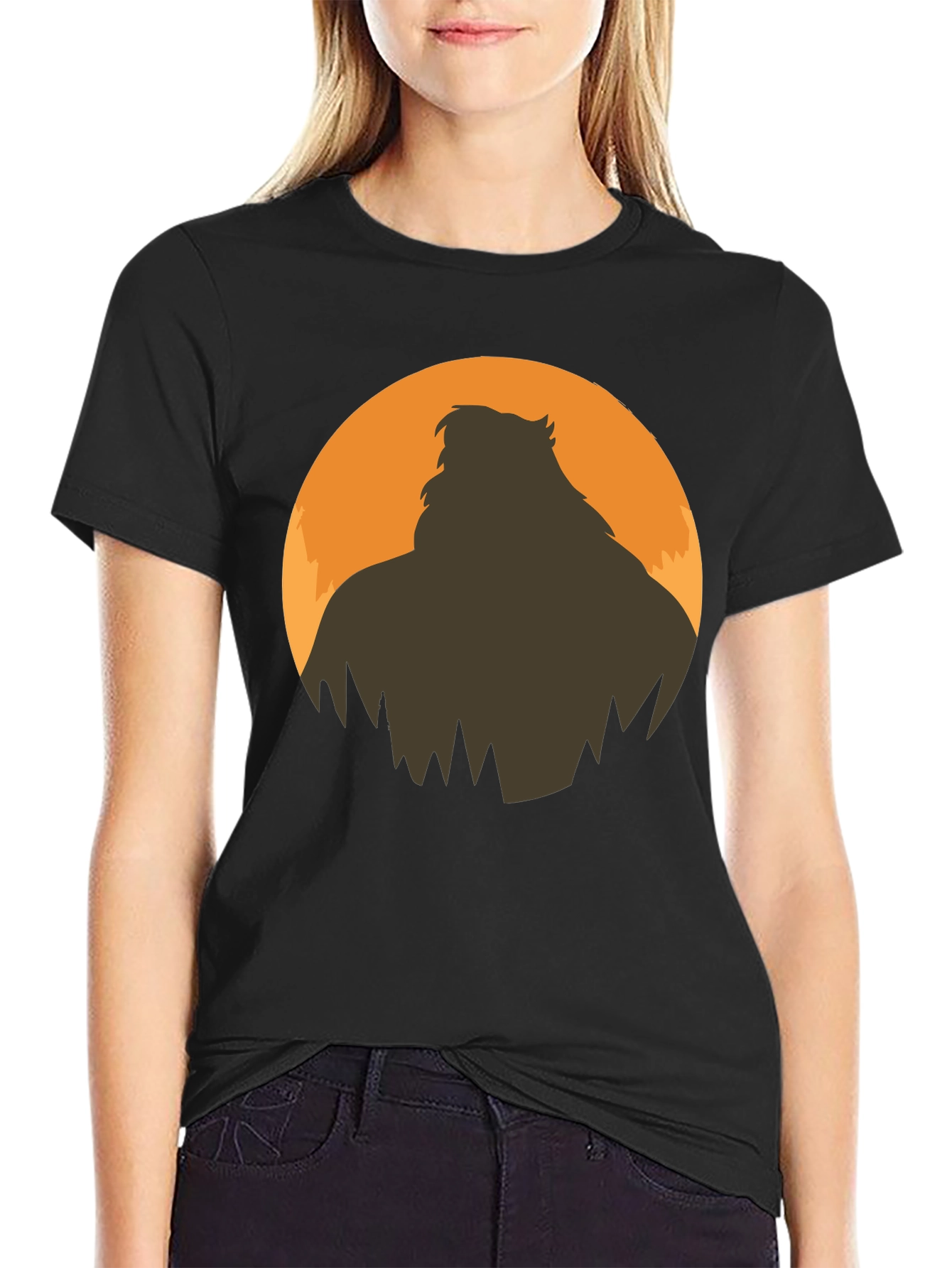 Bigfoot Silhouette Graphic Tee - Mens Black T-Shirt
