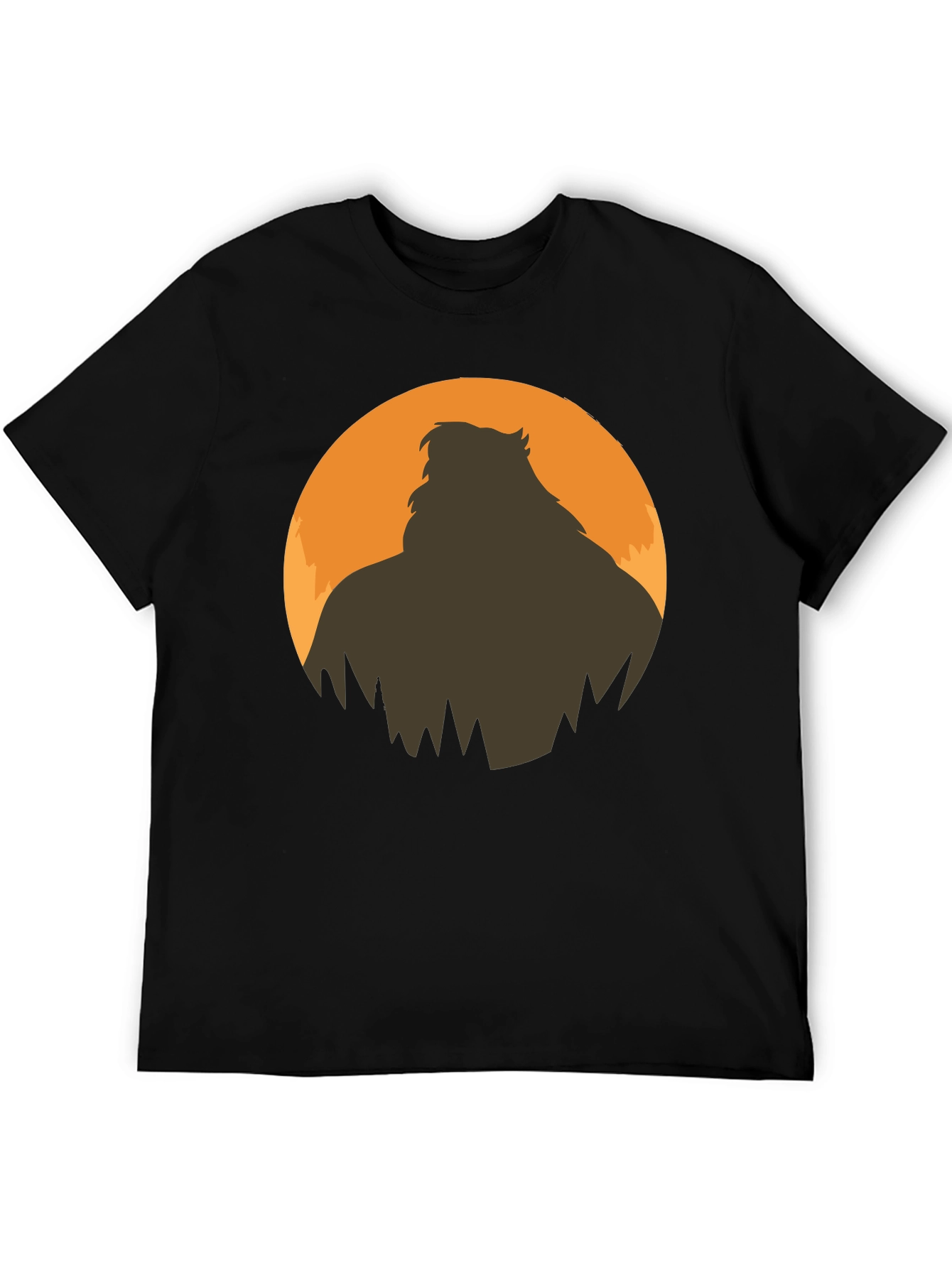 Bigfoot Silhouette Graphic Tee - Mens Black T-Shirt