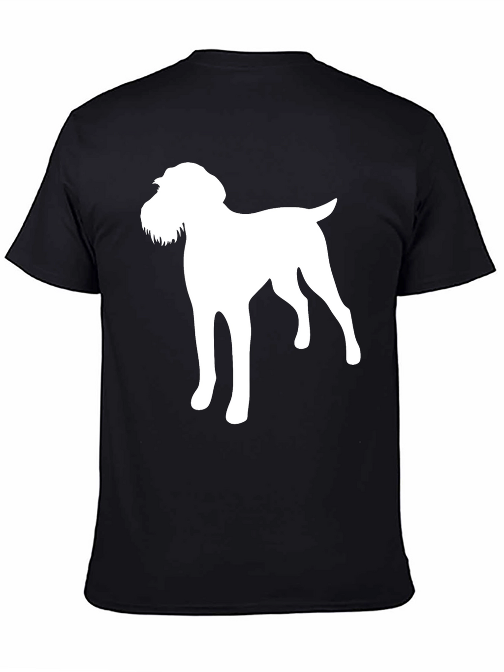 Dog Silhouette Graphic Tee - Black T-Shirt