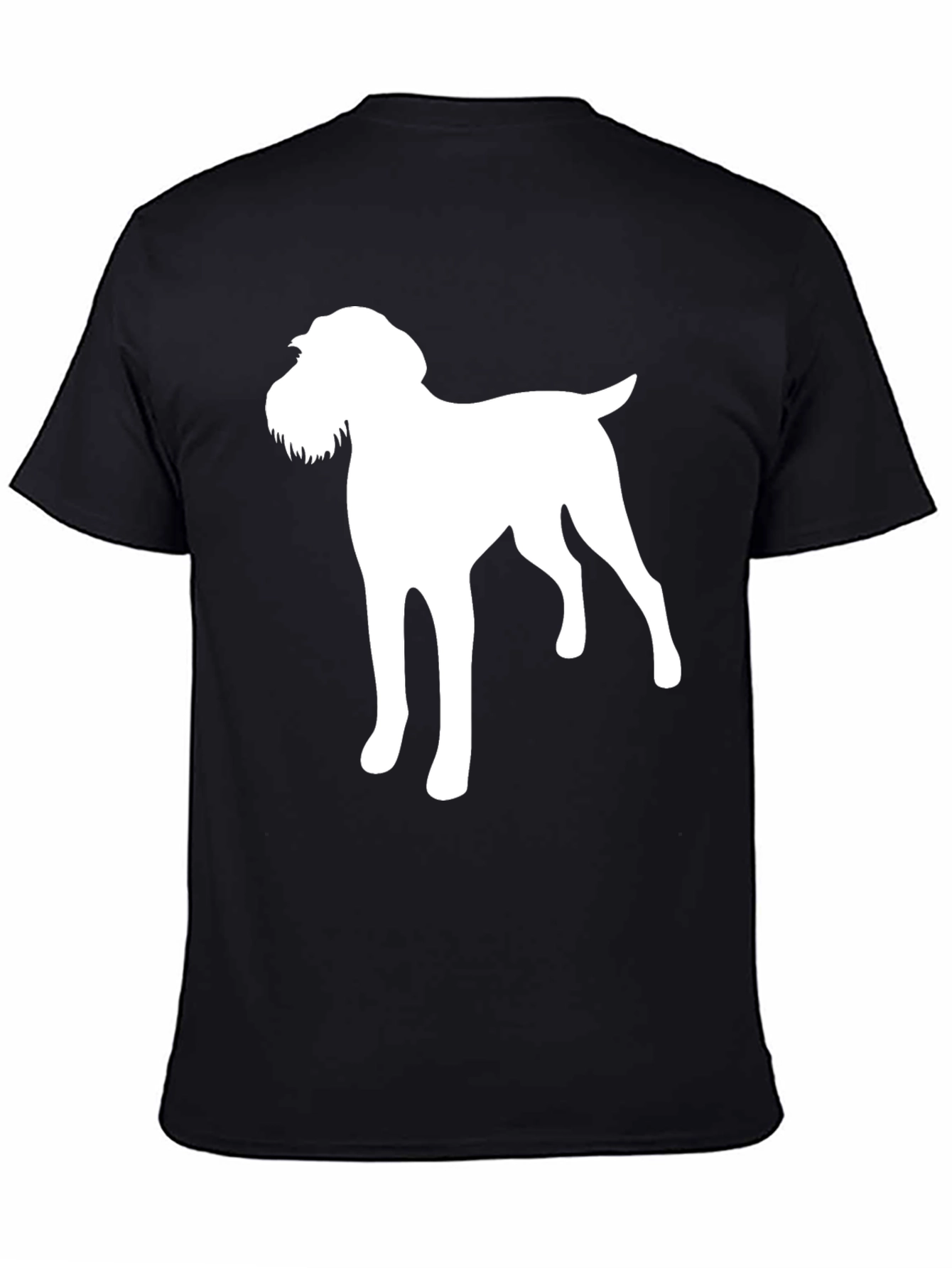 Dog Silhouette Graphic Tee - Black T-Shirt