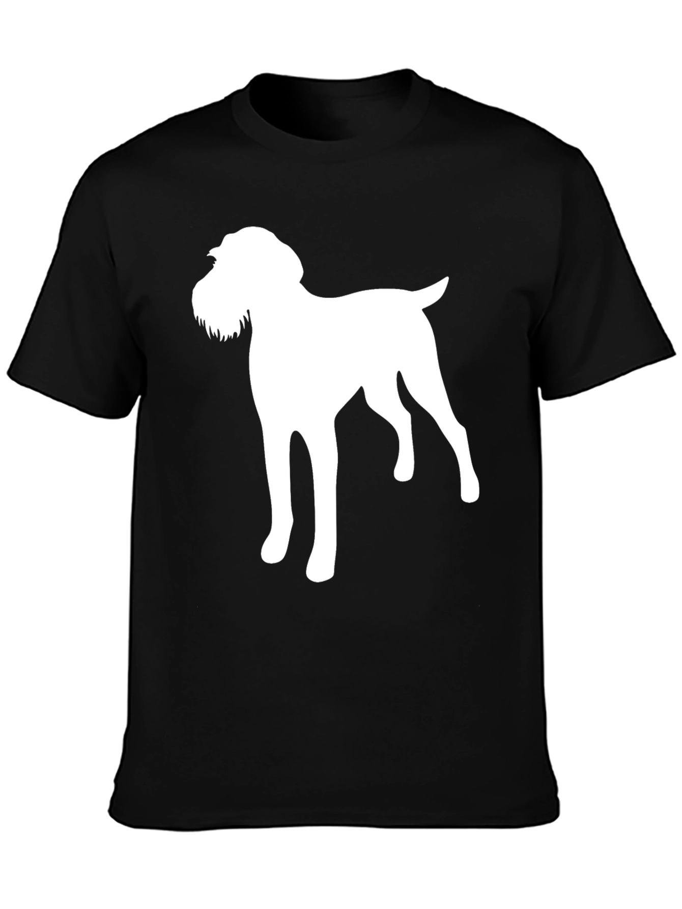 Dog Silhouette Graphic Tee - Black T-Shirt