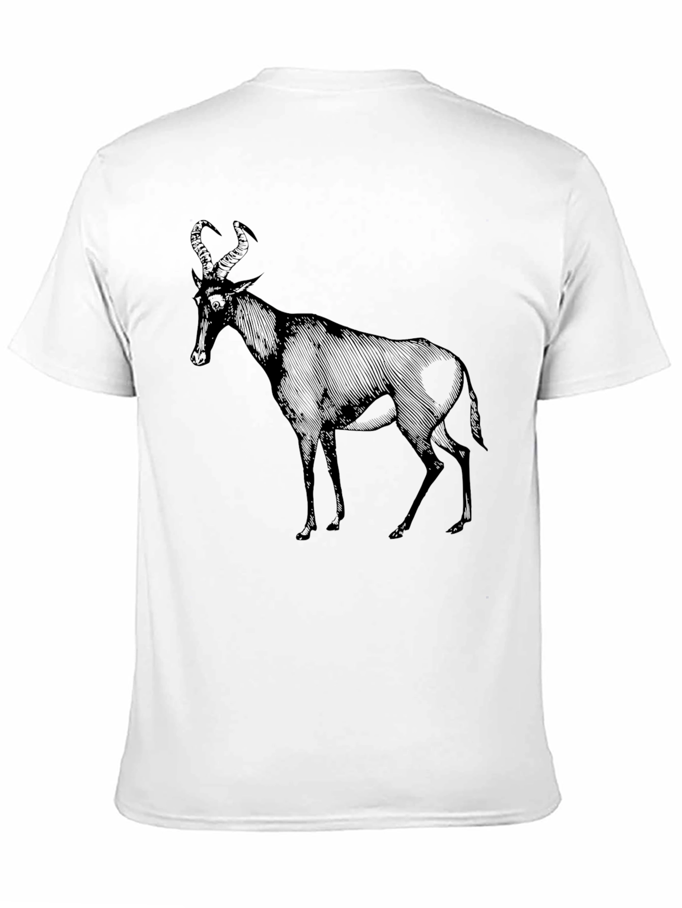 Black T-Shirt with Antelope Graphic