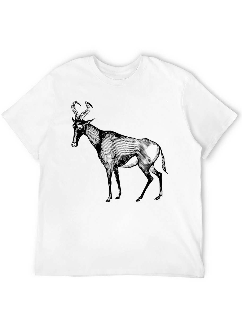 Black T-Shirt with Antelope Graphic