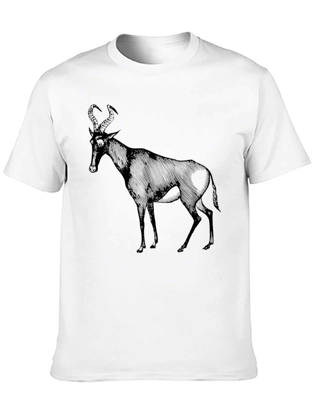 Black T-Shirt with Antelope Graphic