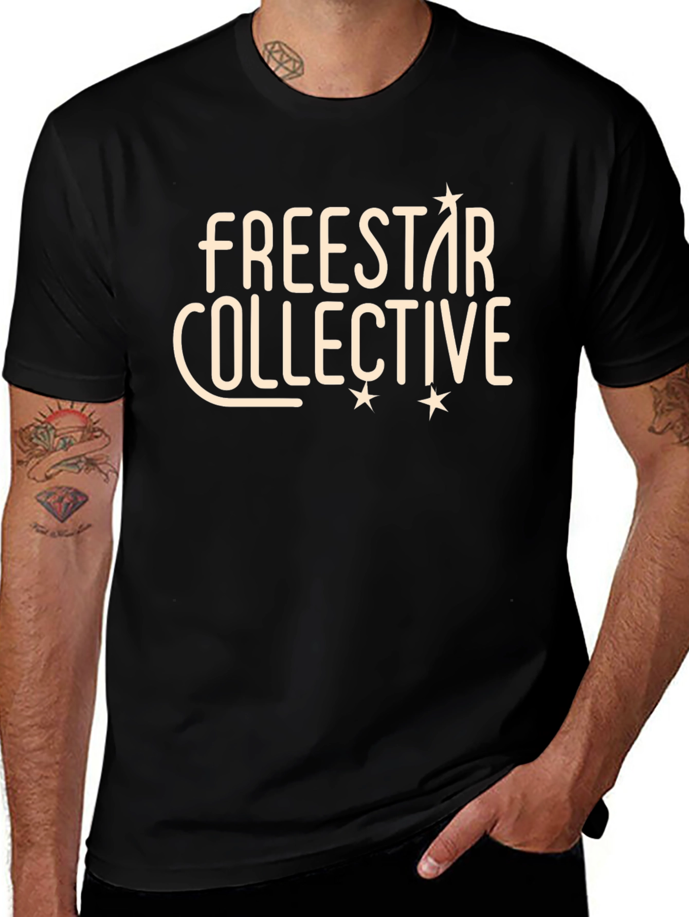 Freestar Collective Graphic Tee - Black