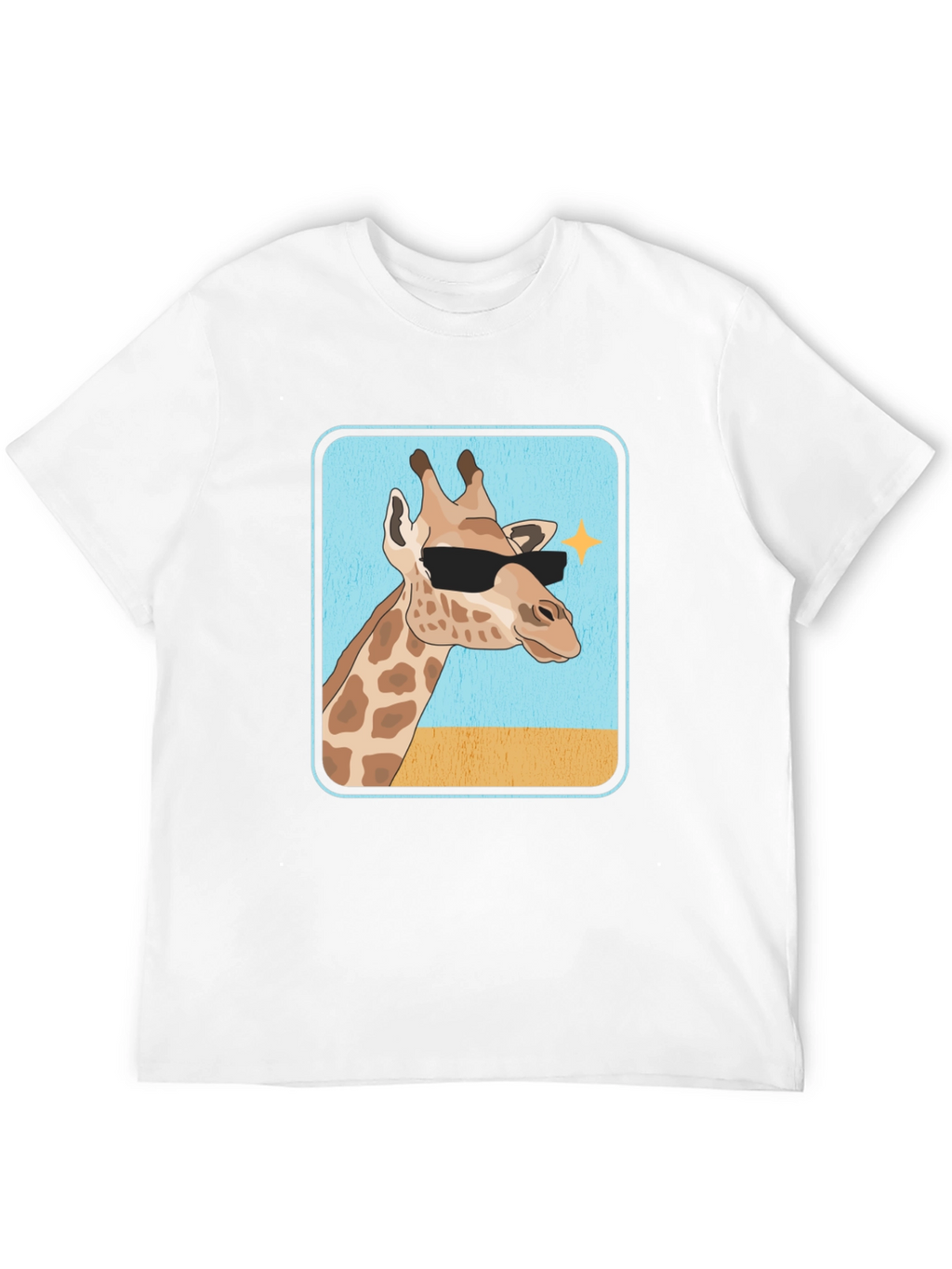 Cool Giraffe T-Shirt - Black Cotton Tee