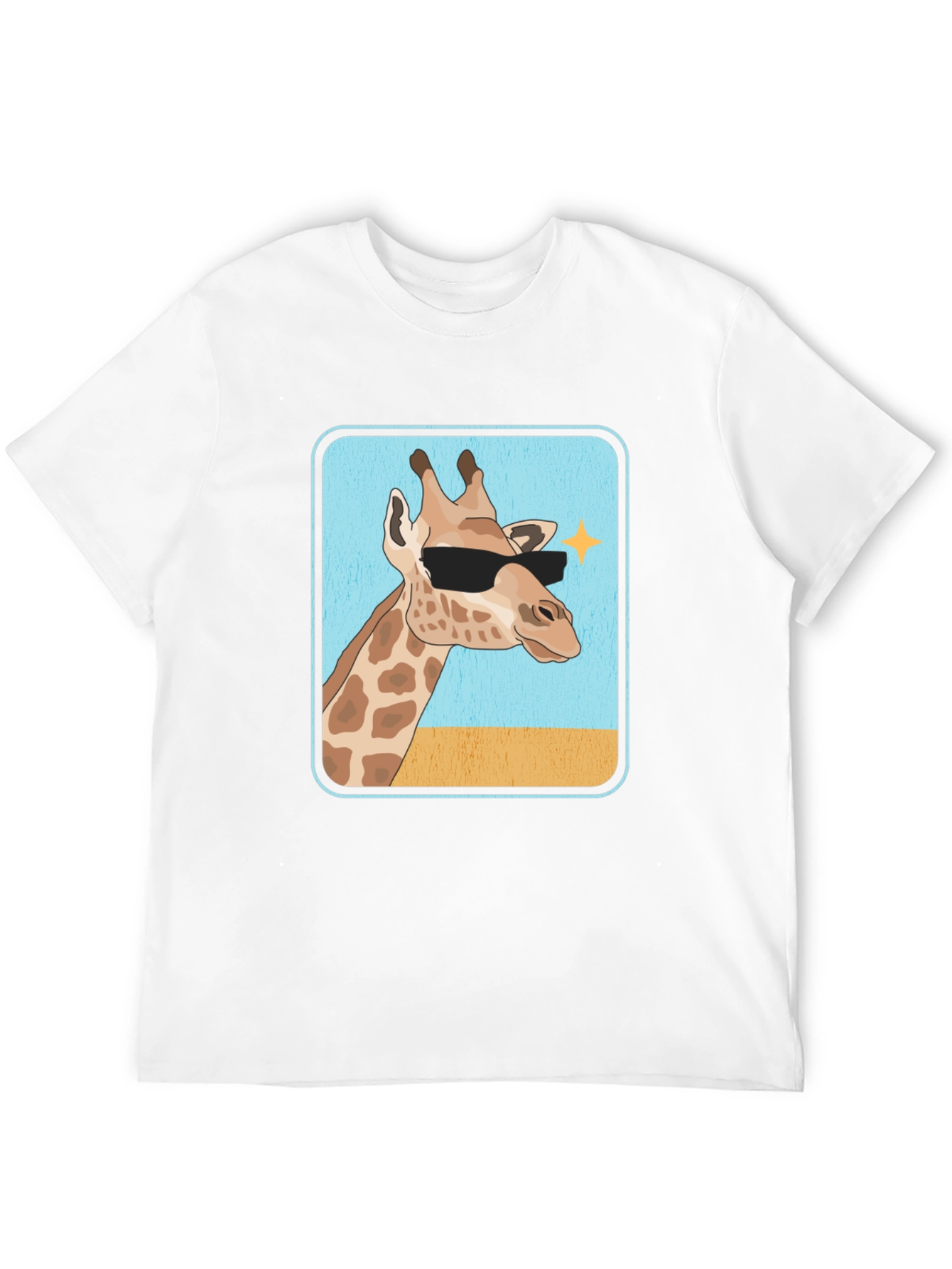 Cool Giraffe T-Shirt - Black Cotton Tee