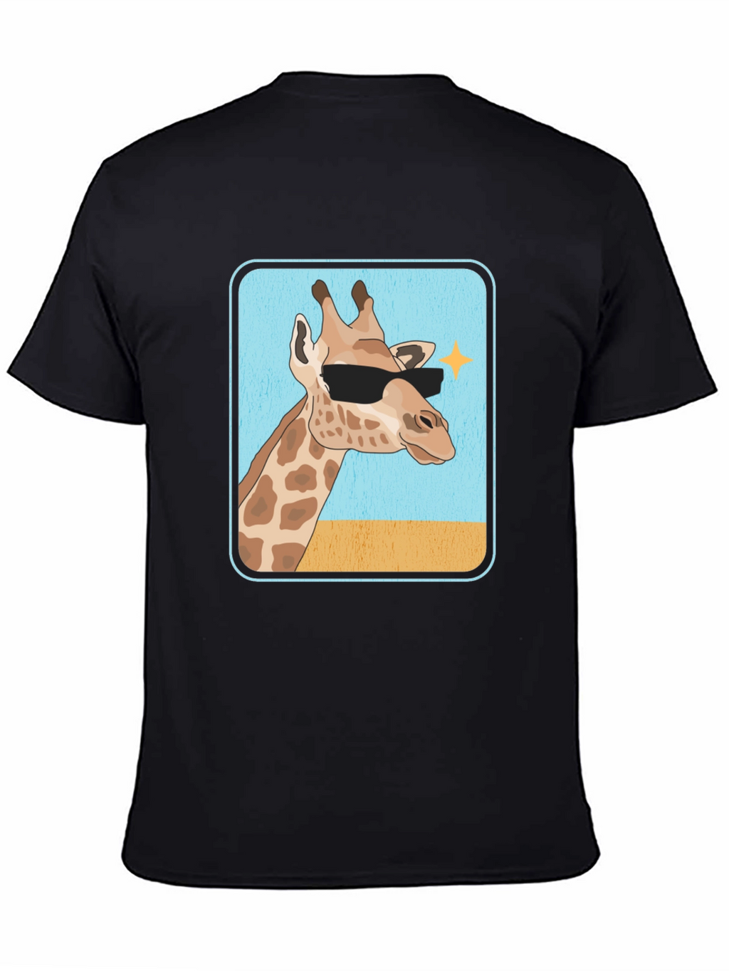 Cool Giraffe T-Shirt - Black Cotton Tee