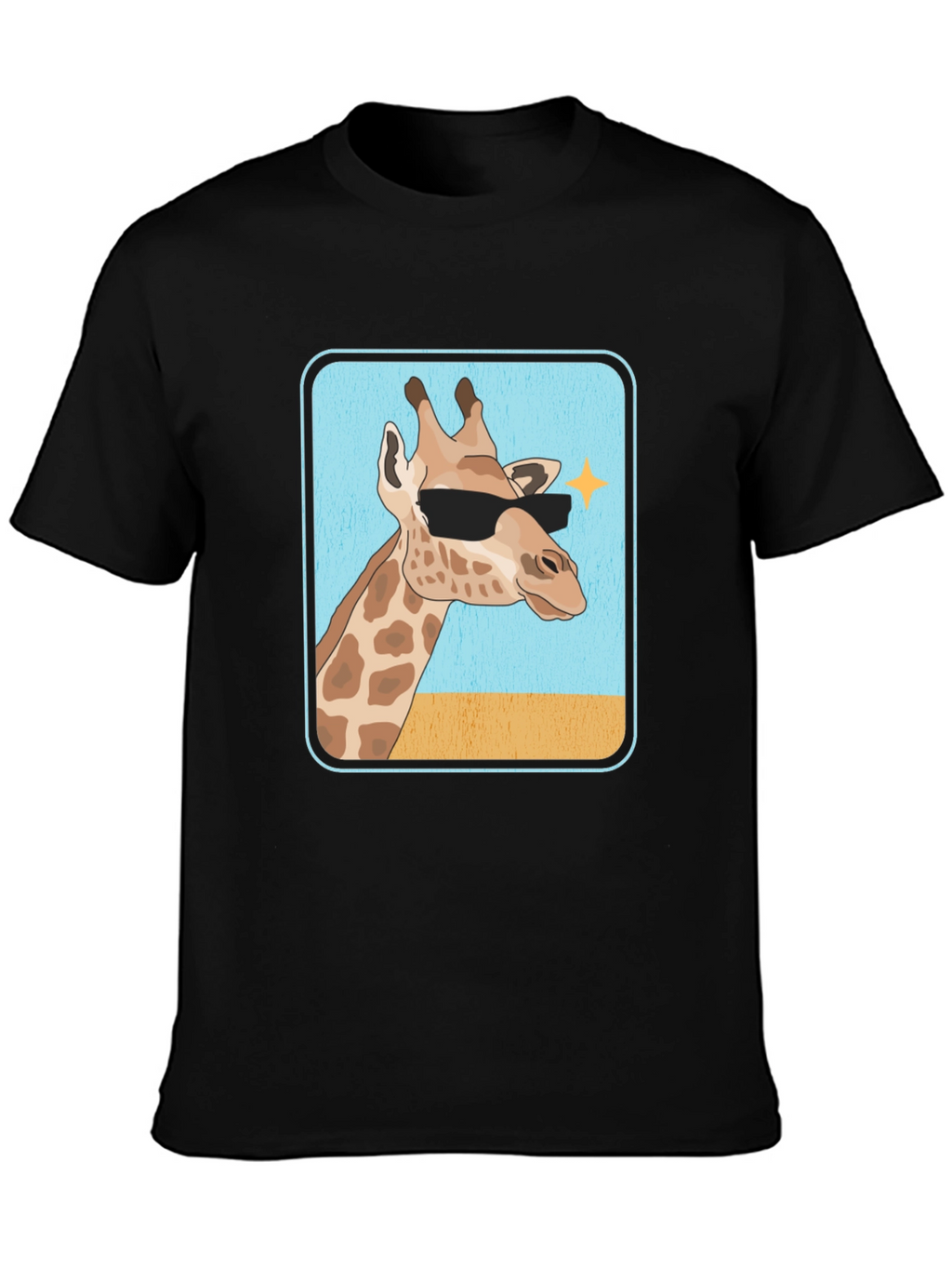Cool Giraffe T-Shirt - Black Cotton Tee