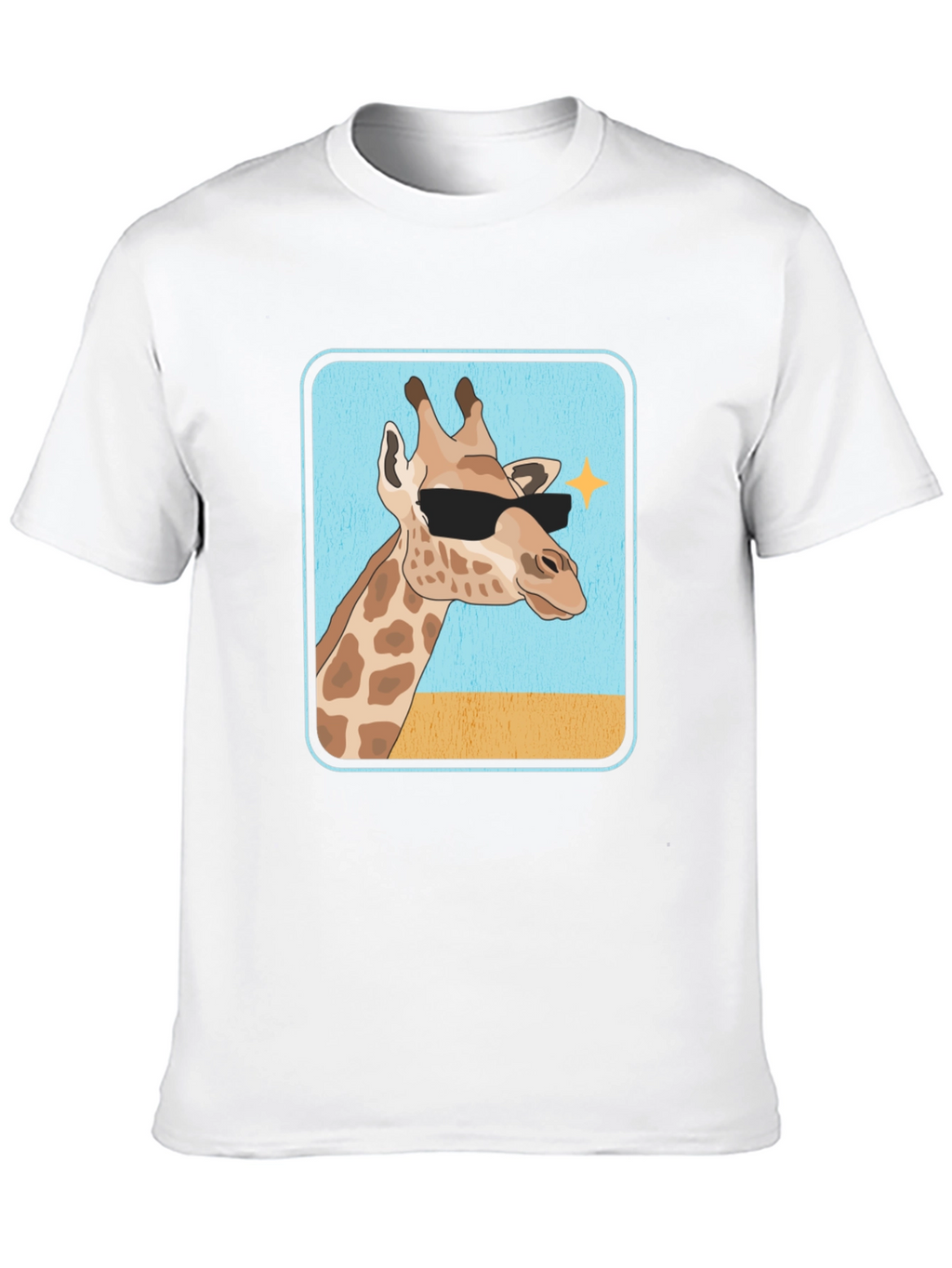 Cool Giraffe T-Shirt - Black Cotton Tee