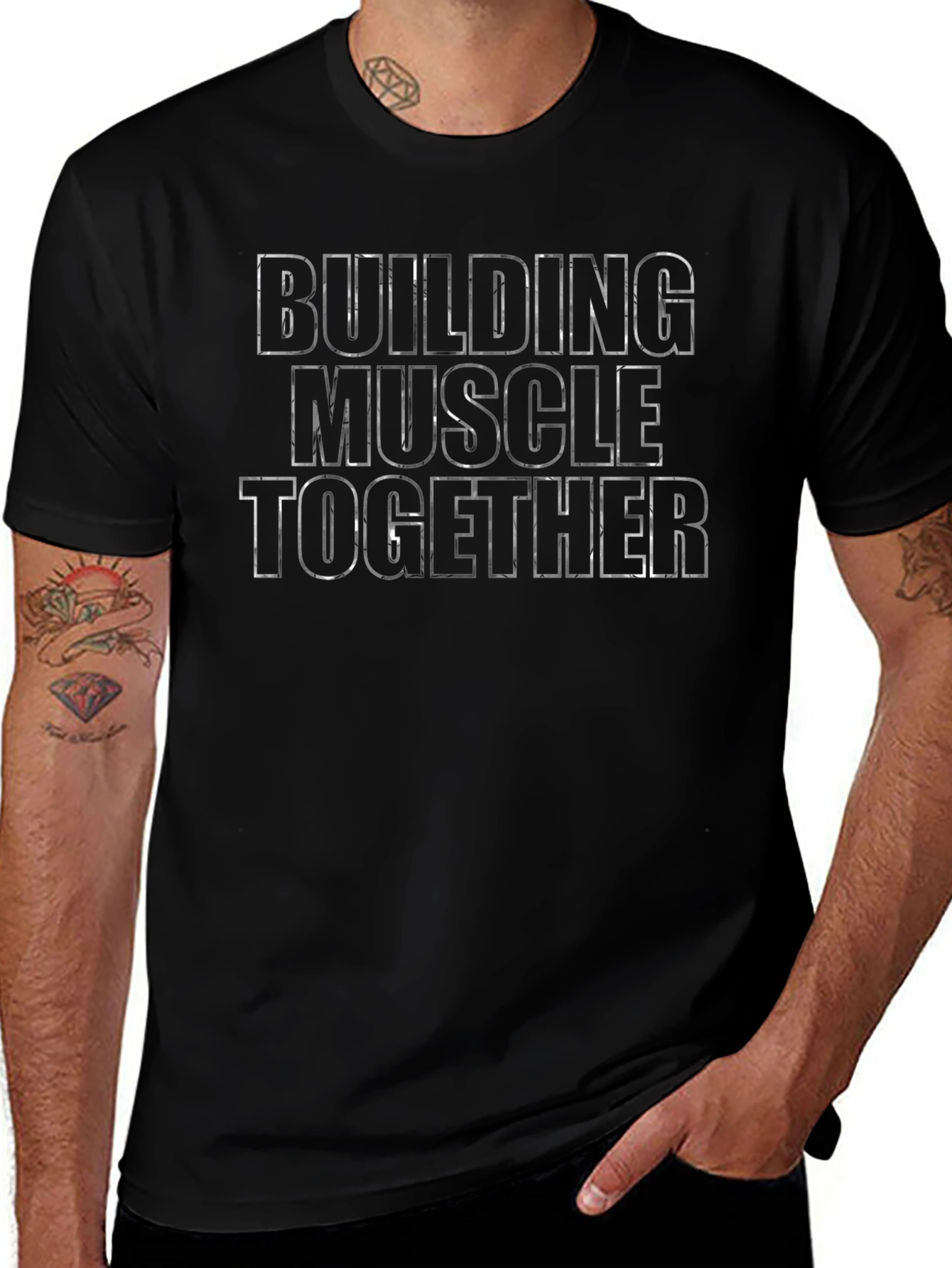 Building Muscle Together Graphic Tee