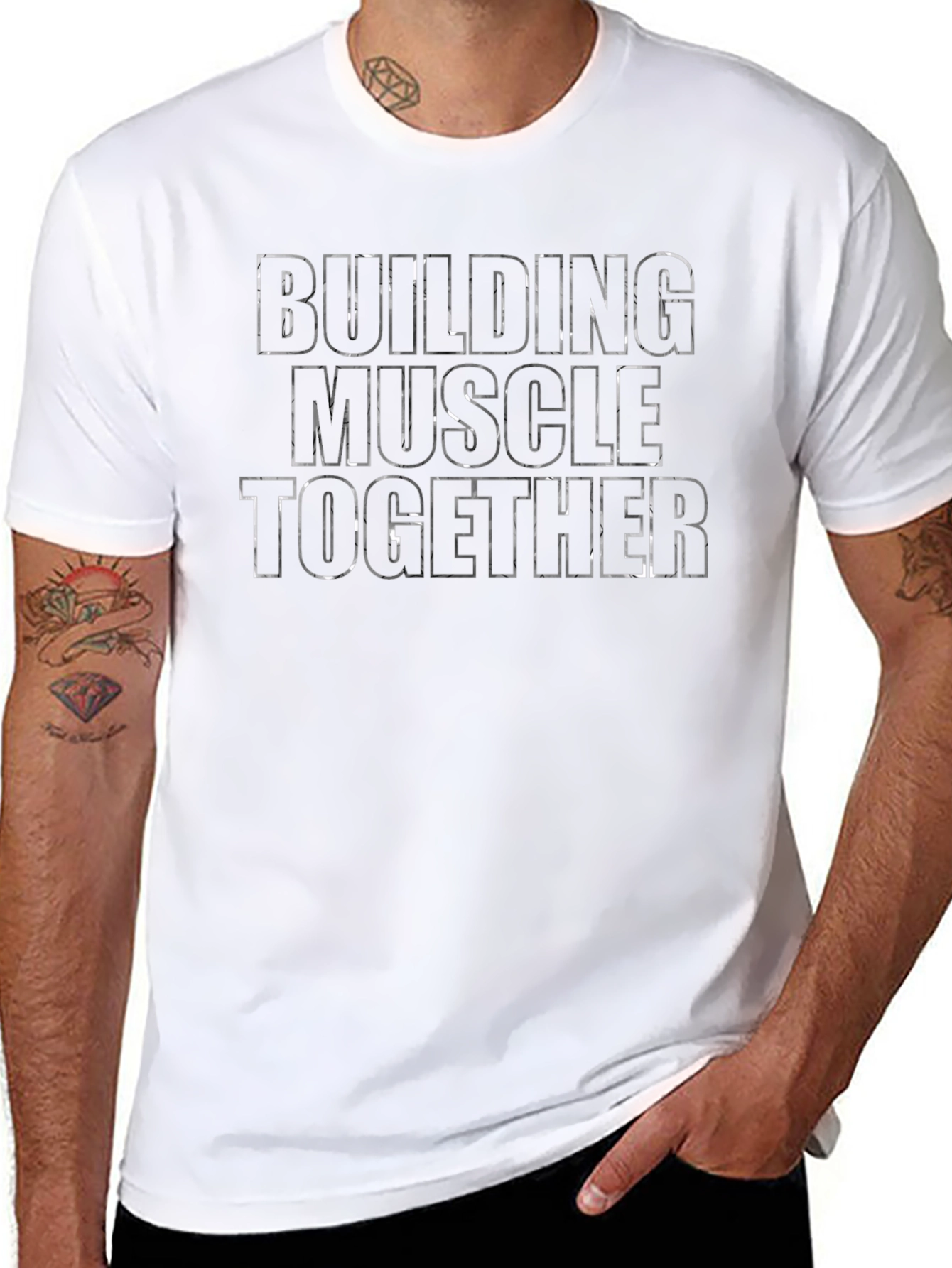 Building Muscle Together Graphic Tee