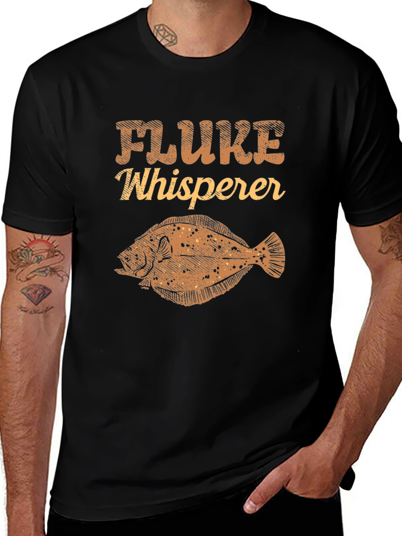 Fluke Whisperer Graphic Tee - Black Cotton T-Shirt