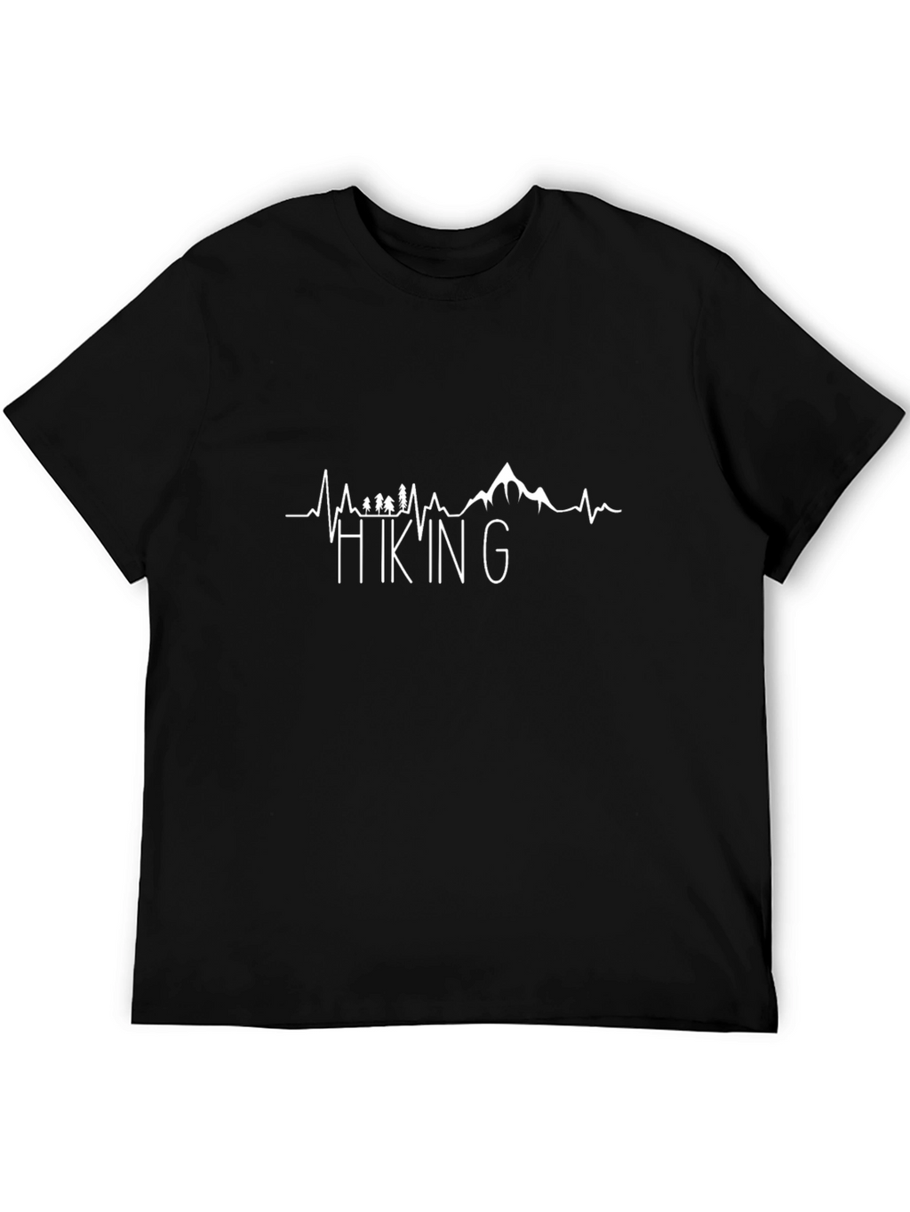 Hiking Heartbeat Graphic Tee - Black