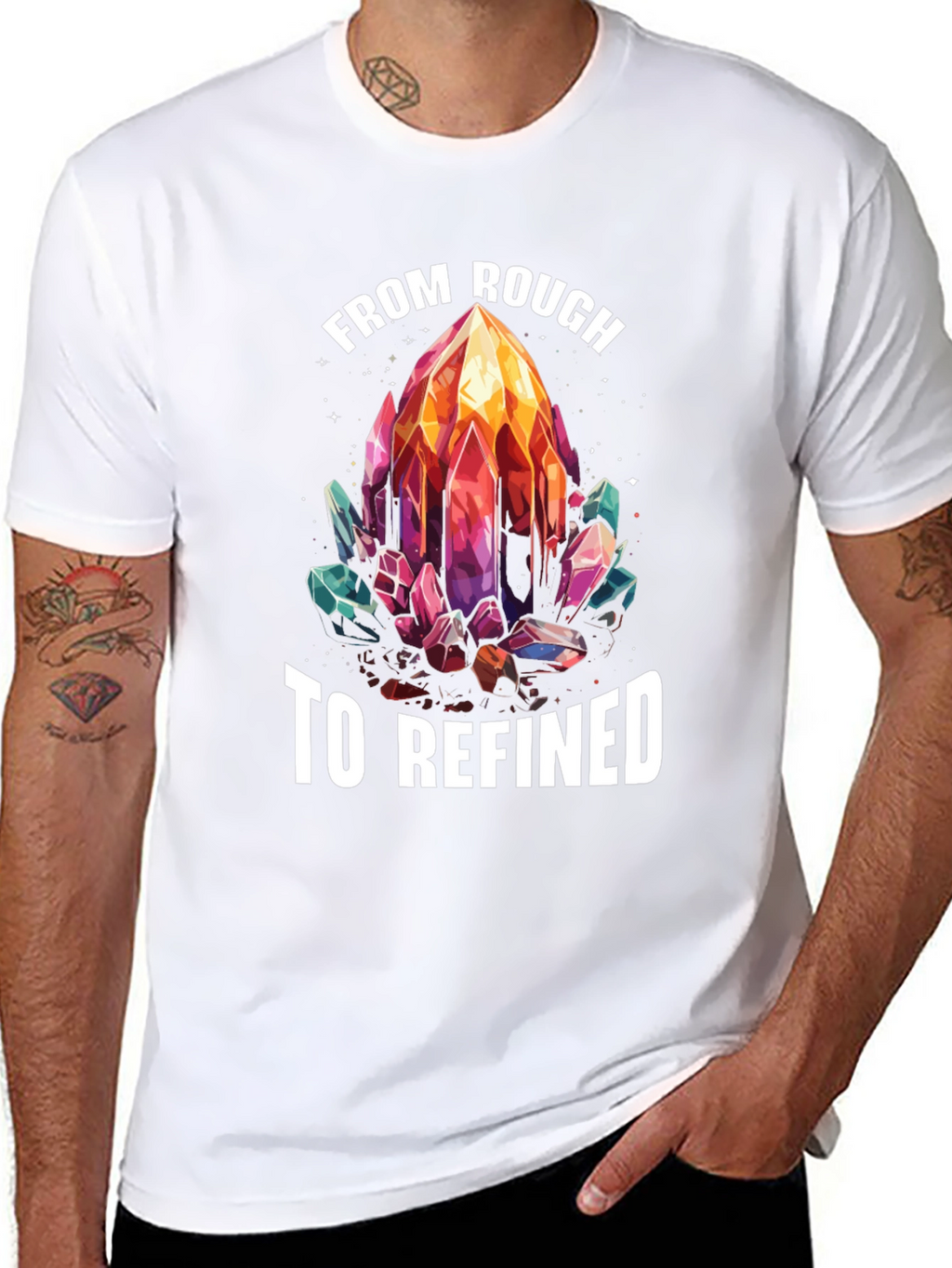 From Rough to Refined Crystal Graphic Tee