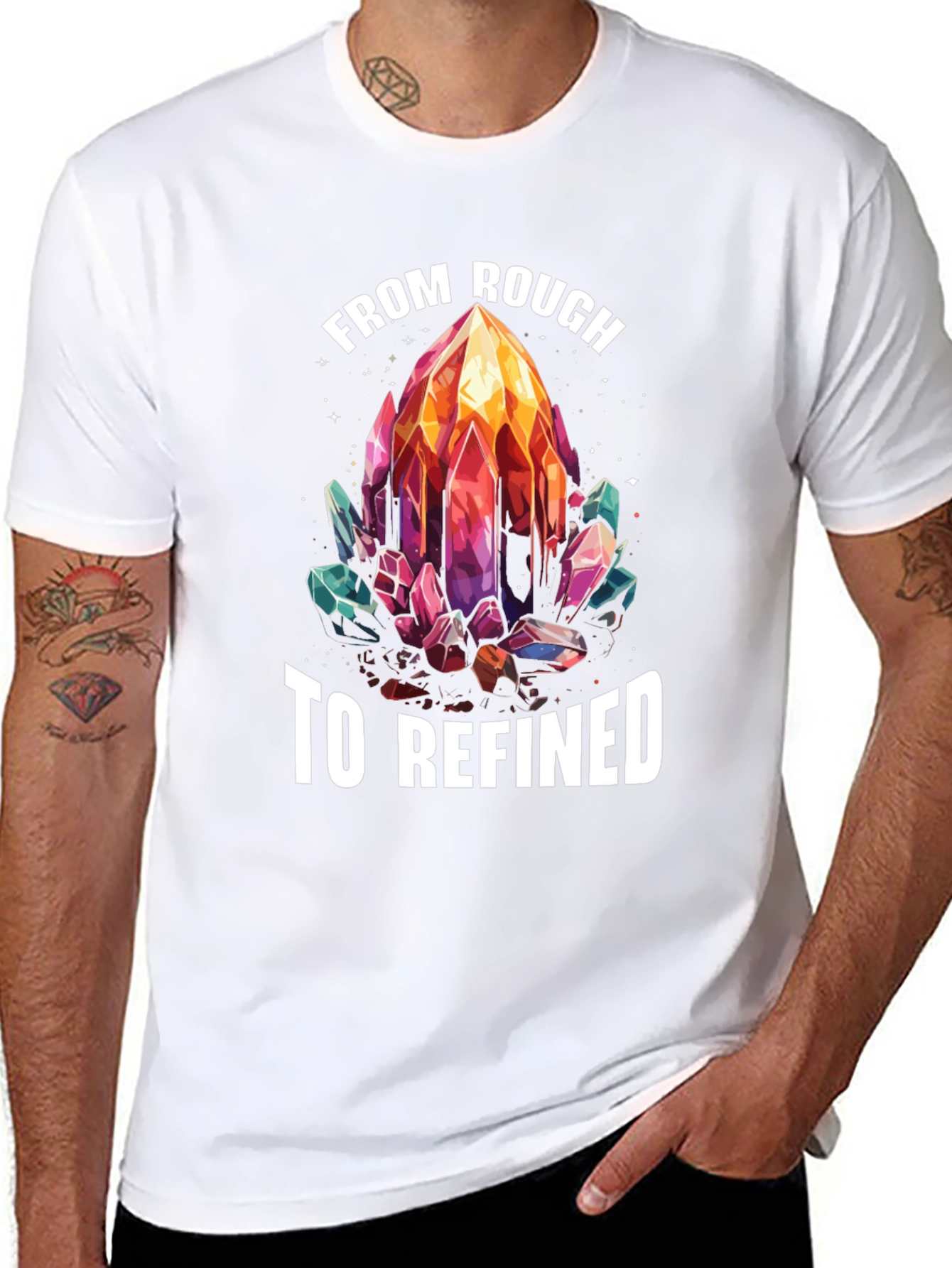 From Rough to Refined Crystal Graphic Tee