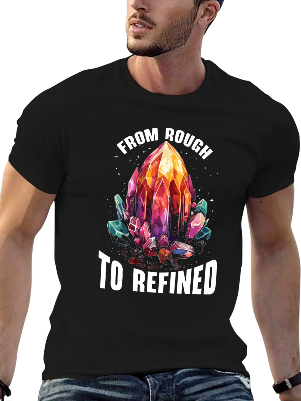 From Rough to Refined Crystal Graphic Tee