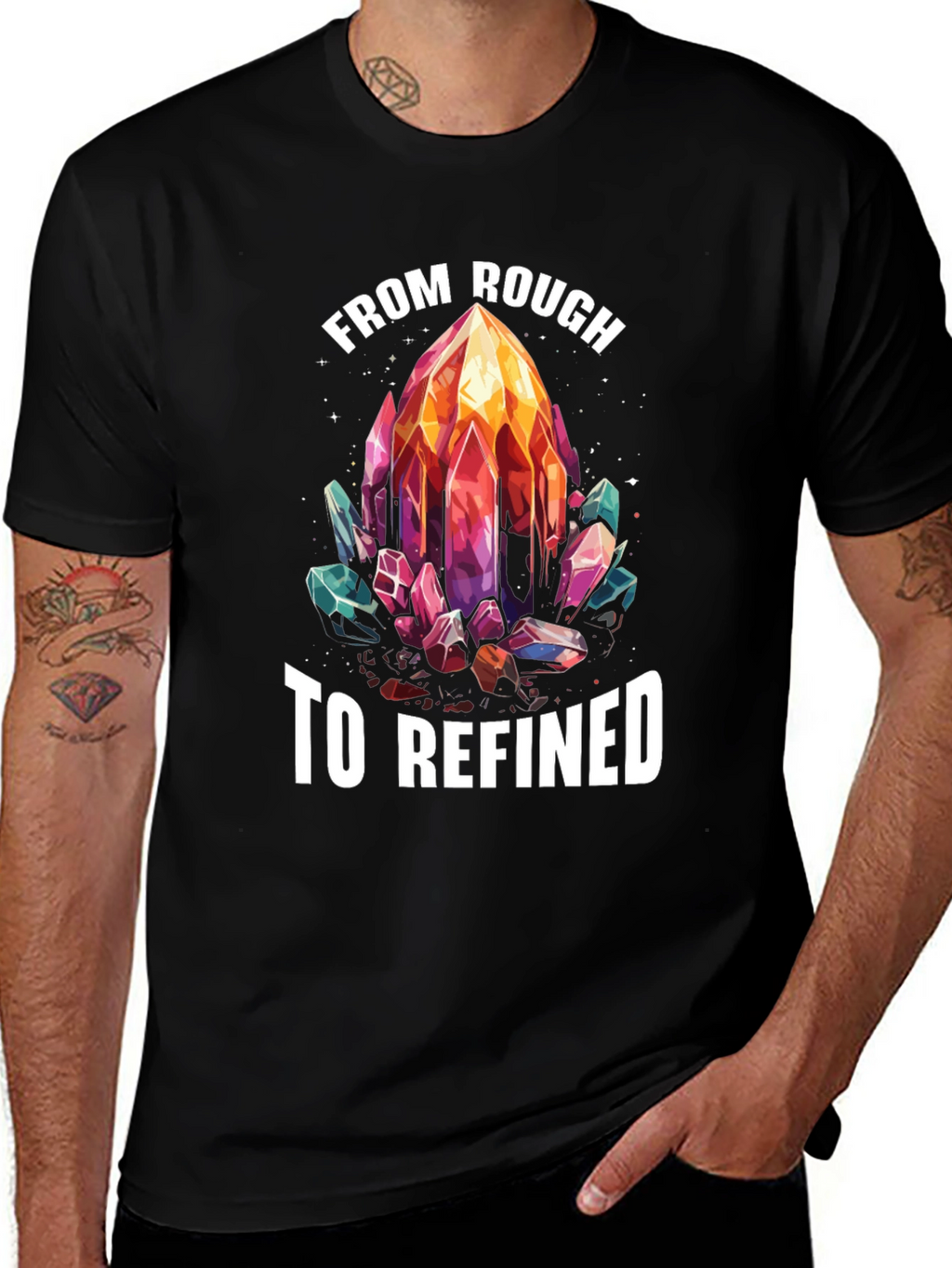 From Rough to Refined Crystal Graphic Tee