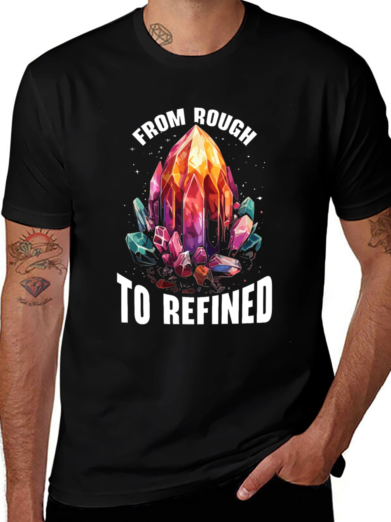 From Rough to Refined Crystal Graphic Tee