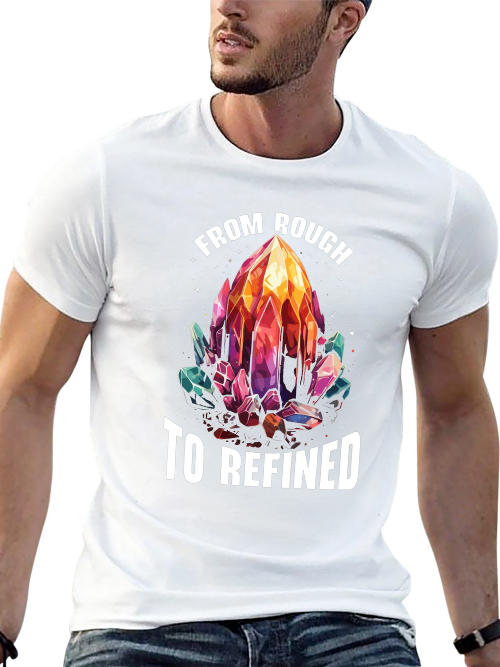 From Rough to Refined Crystal Graphic Tee