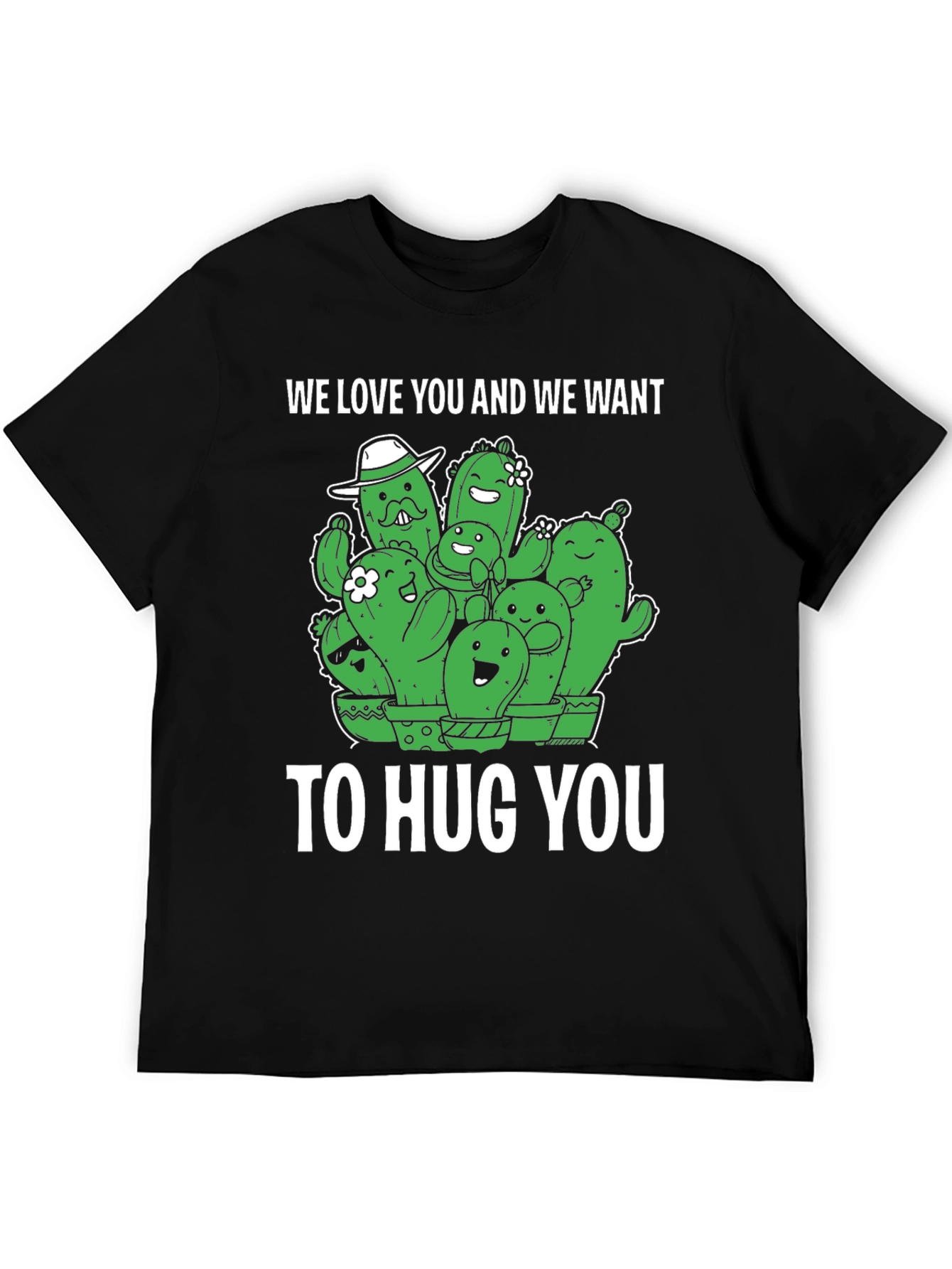Cactus Hug T-Shirt - We Love You Funny Graphic Tee