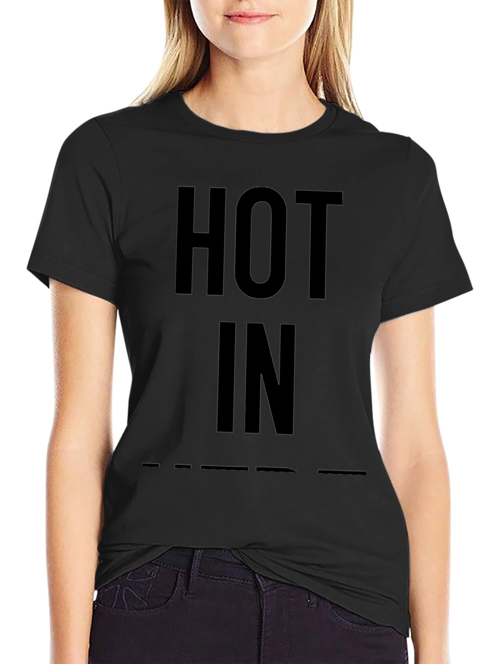 Hot In Black Graphic Tee