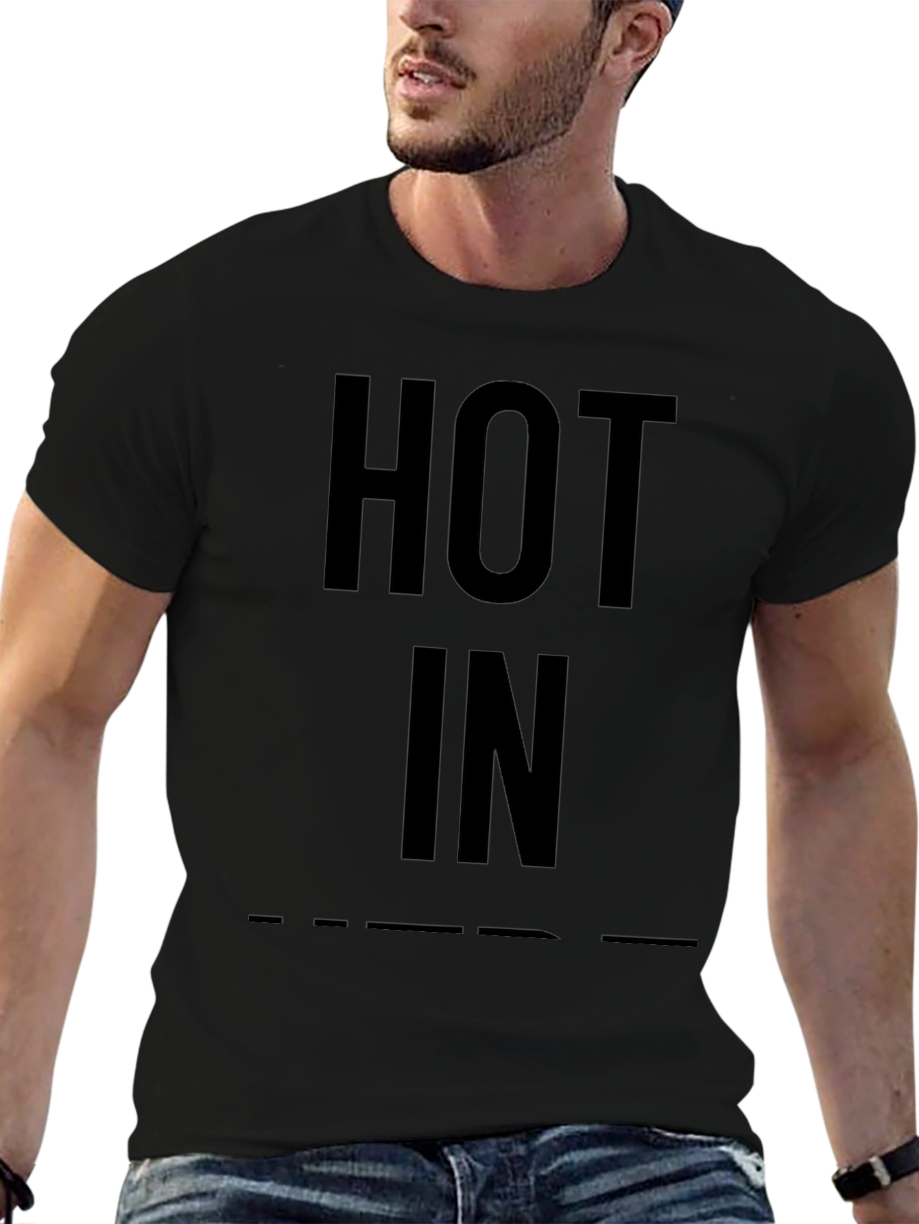 Hot In Black Graphic Tee
