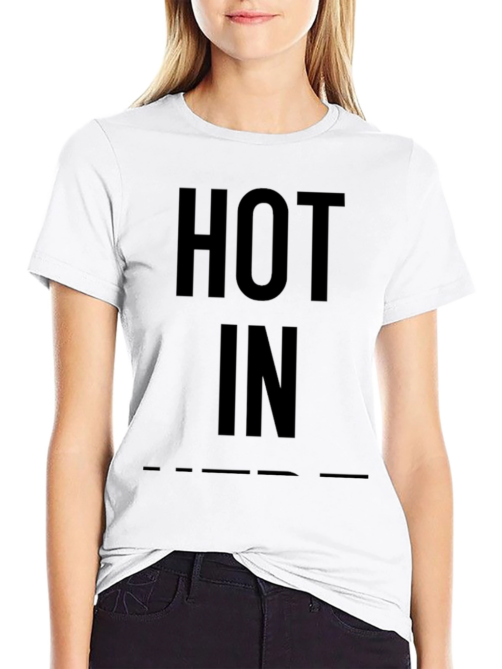 Hot In Black Graphic Tee